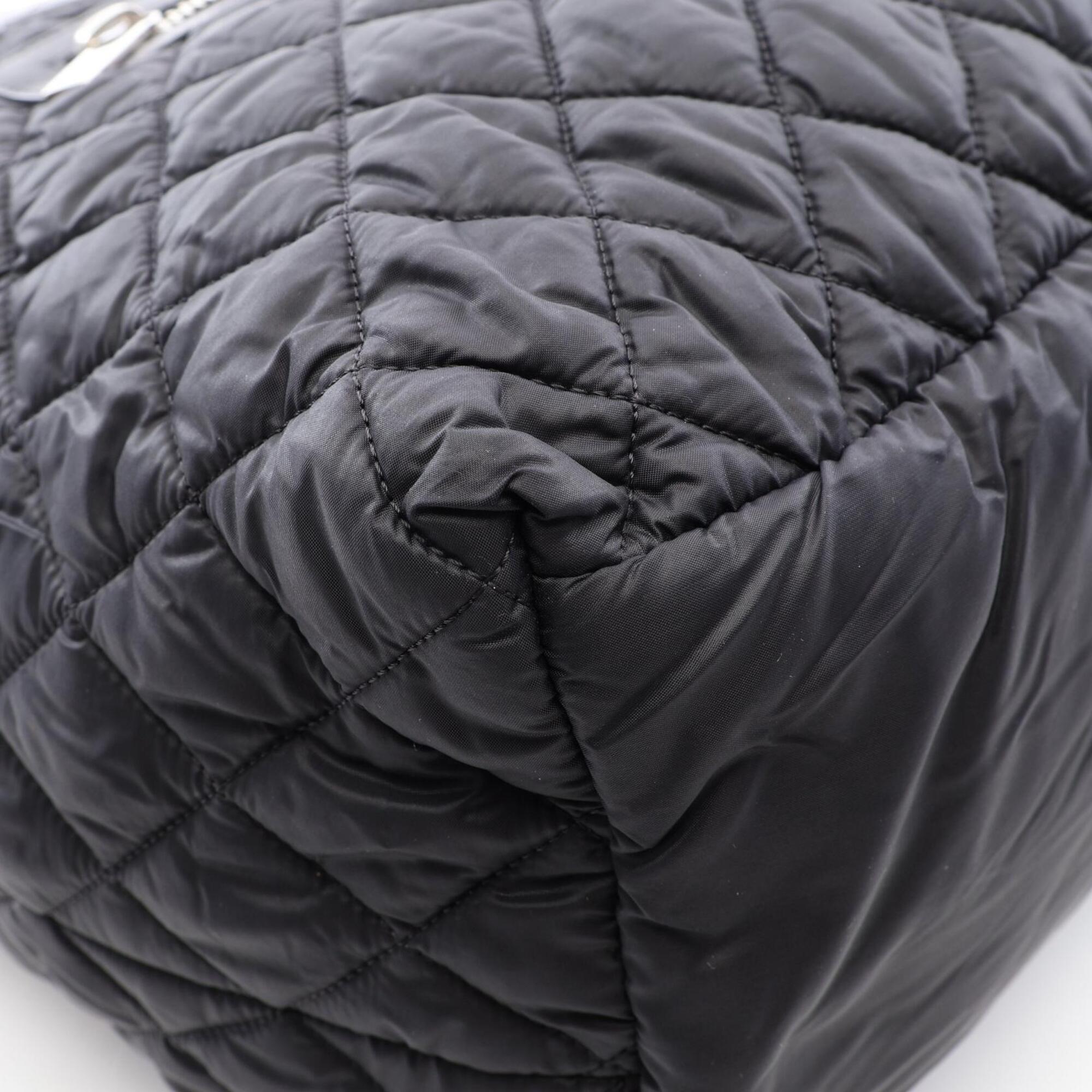 Chanel Coco Cocoon Black Nylon Leather Handbag Tote Bag (Pre-Owned)