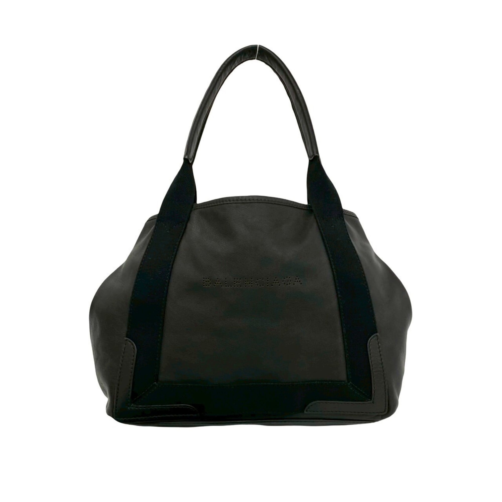 Balenciaga Black Leather Handbag Tote Bag (Pre-Owned)