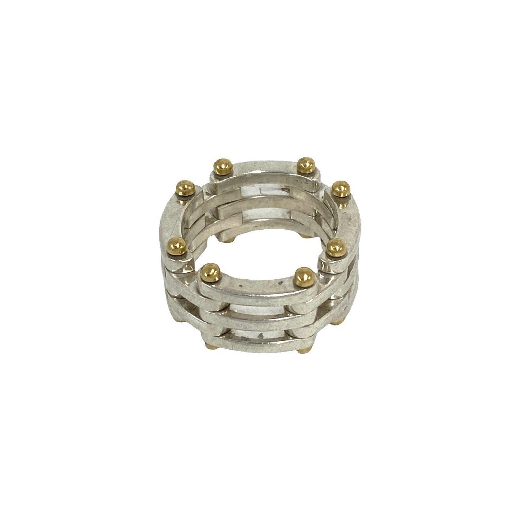 Tiffany Gold Silver Yellow Gold (18K) Silver 925 Band Ring (Pre-Owned)