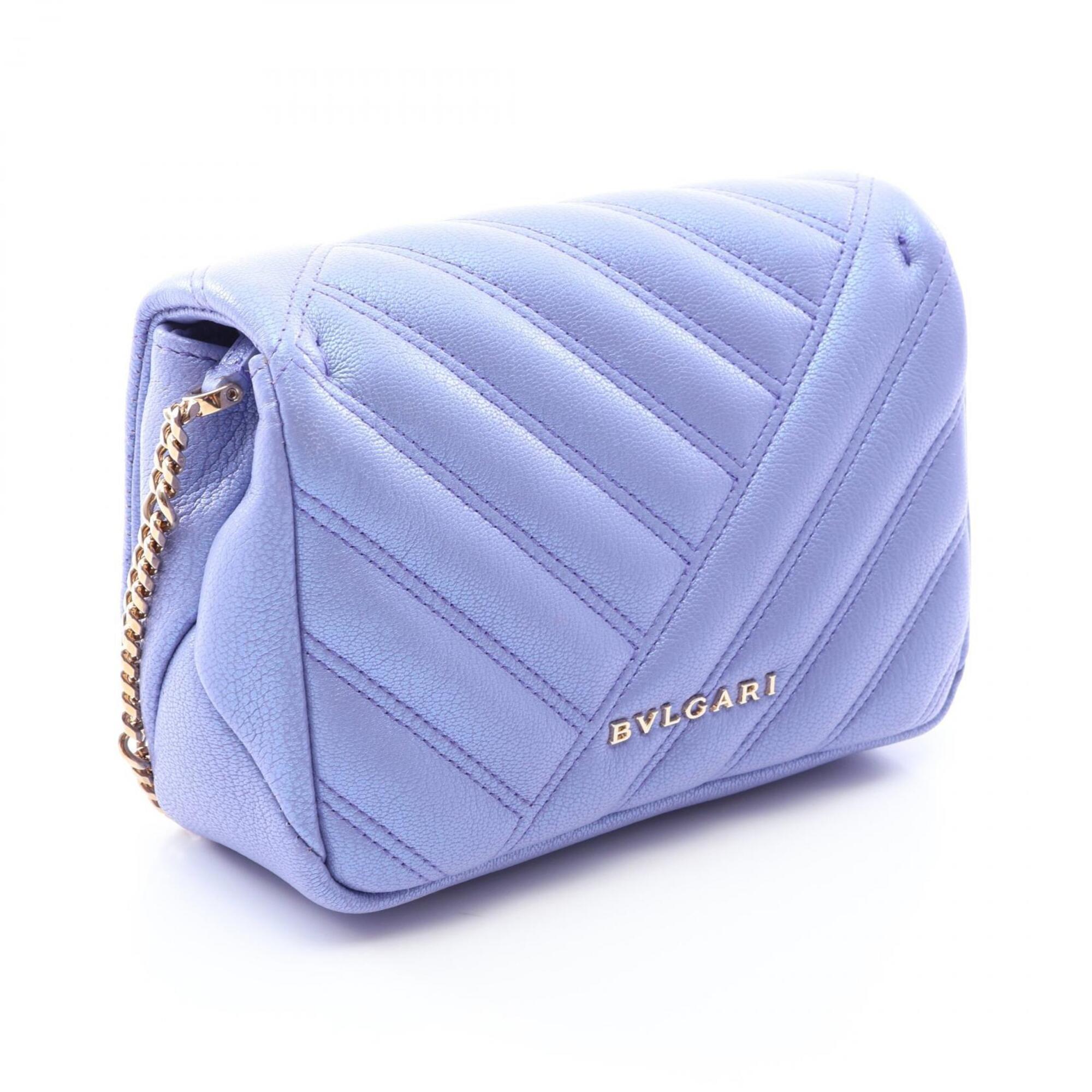 Bvlgari Metallic Purple Leather Handbag Shoulder Bag (Pre-Owned)