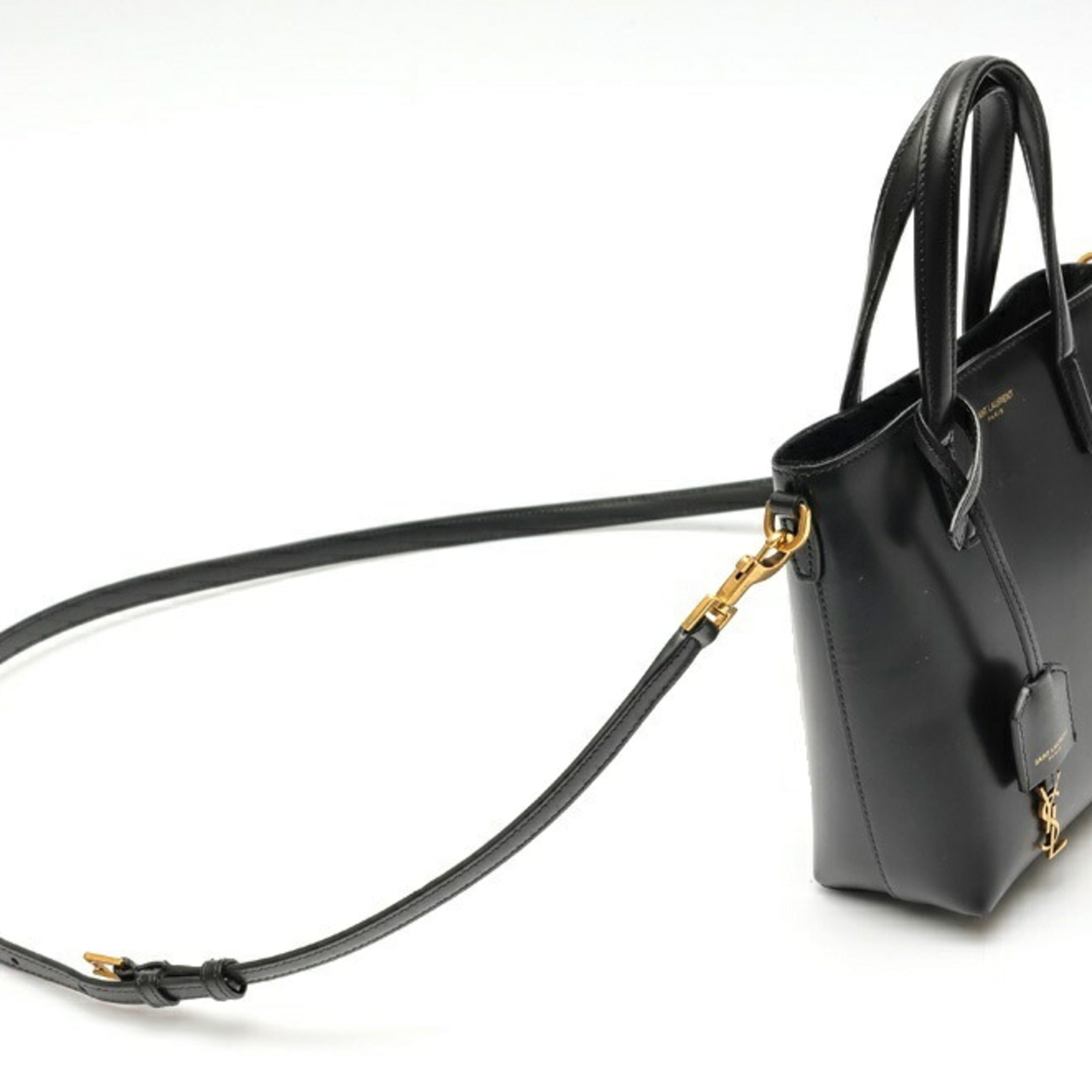 Saint Laurent Black Leather Shoulder Bag (Pre-Owned)