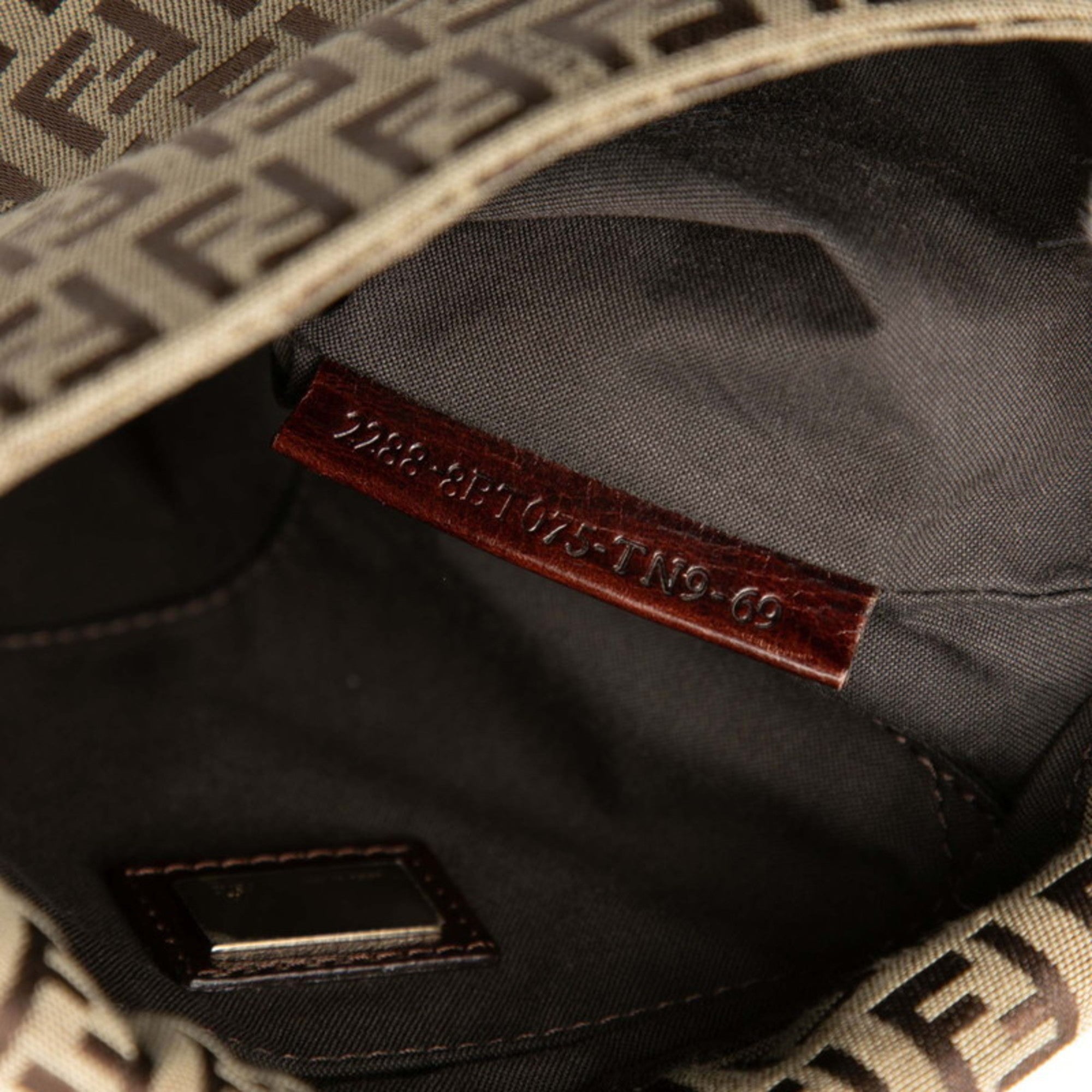 Fendi Brown Canvas Leather Shoulder Bag (Pre-Owned)