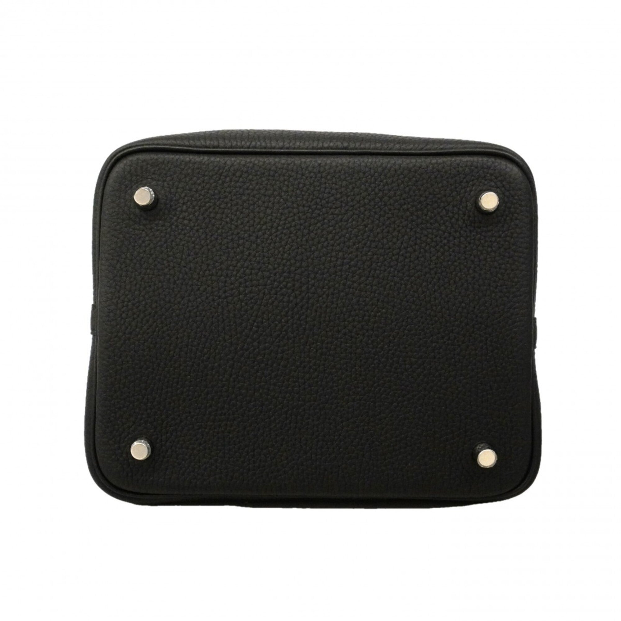 Hermes Black Taurillon Clemence Leather Handbag (Pre-Owned)