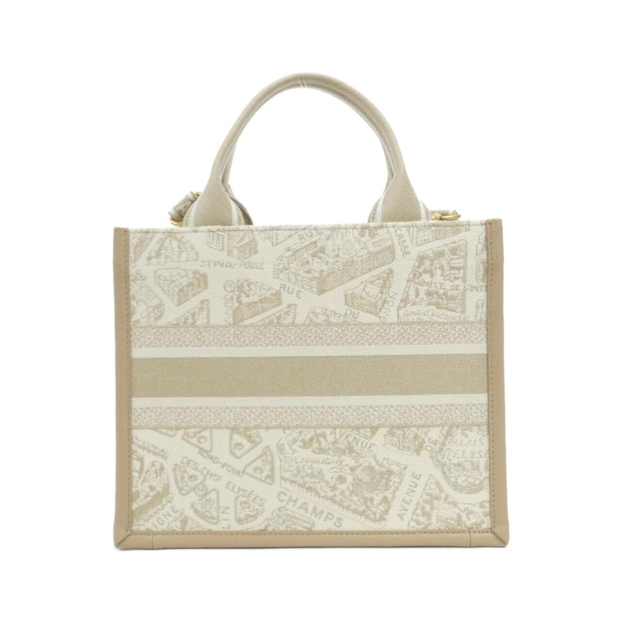 Christian Dior Beige Canvas Handbag (Pre-Owned)