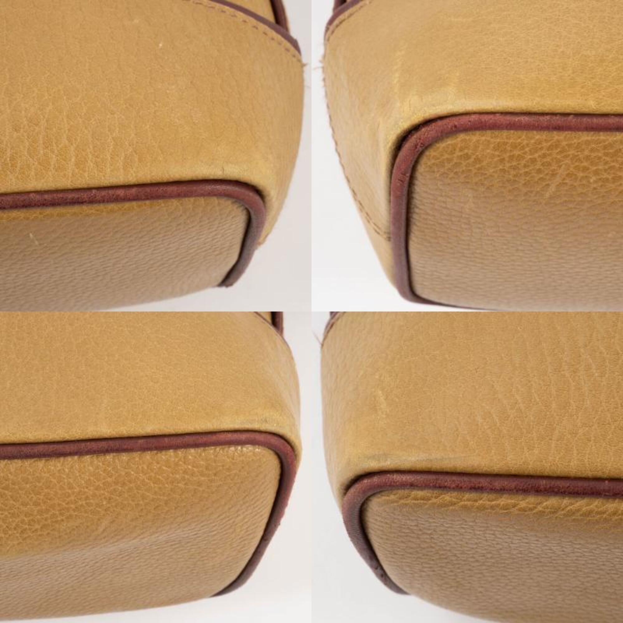 Cartier Must Bordeaux Mustard Leather Shoulder Bag (Pre-Owned)