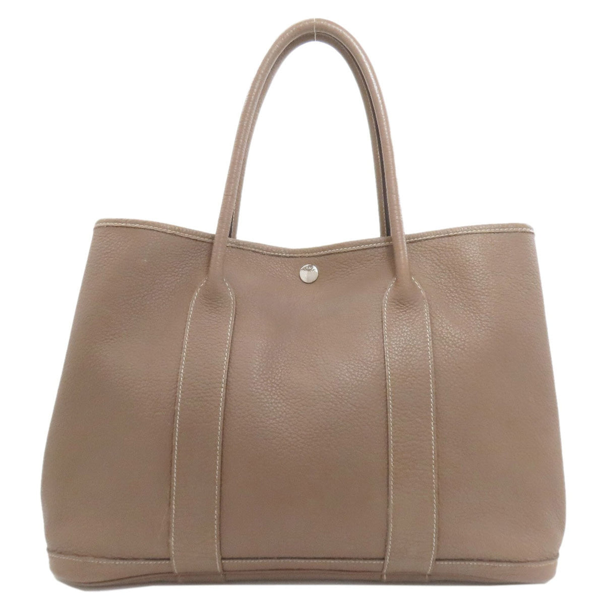 Hermes Garden Etoupe Gray Negonda Leather Tote Bag (Pre-Owned)