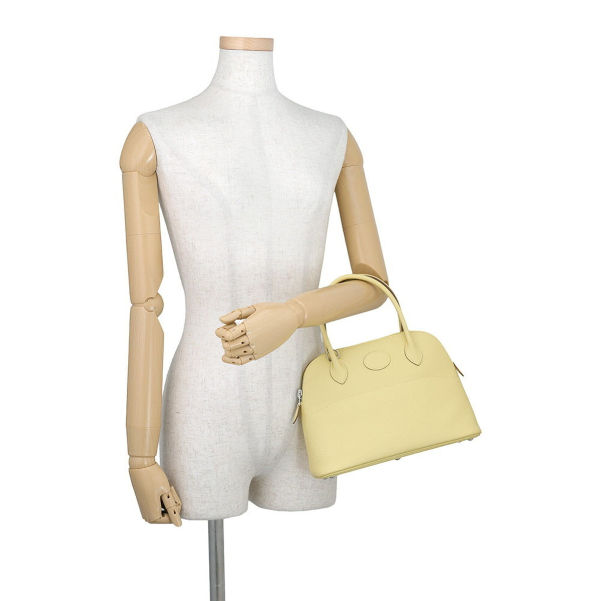 Hermes Bolide Silver Epsom Leather Handbag (Pre-Owned)