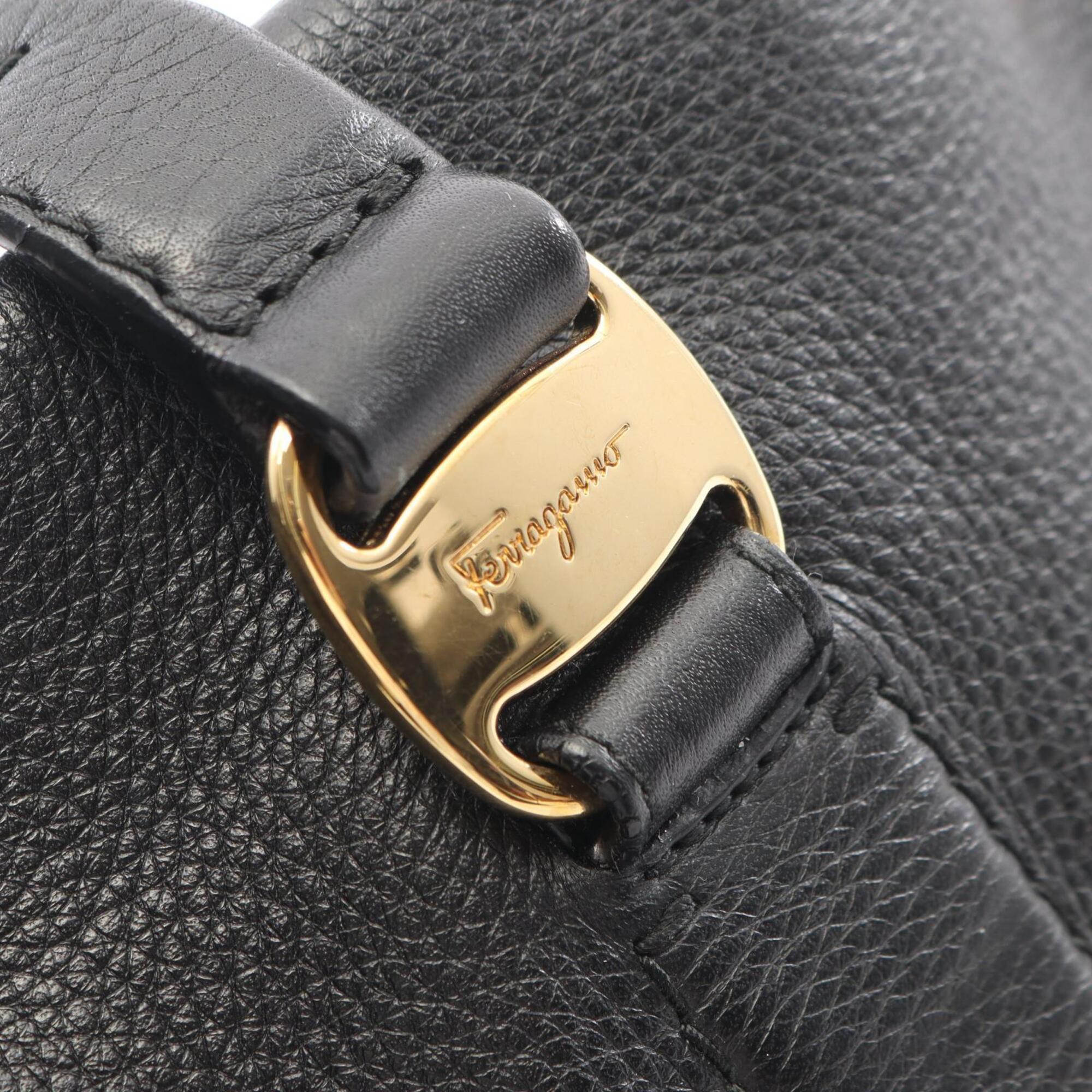 Salvatore Ferragamo Black Leather Handbag (Pre-Owned)