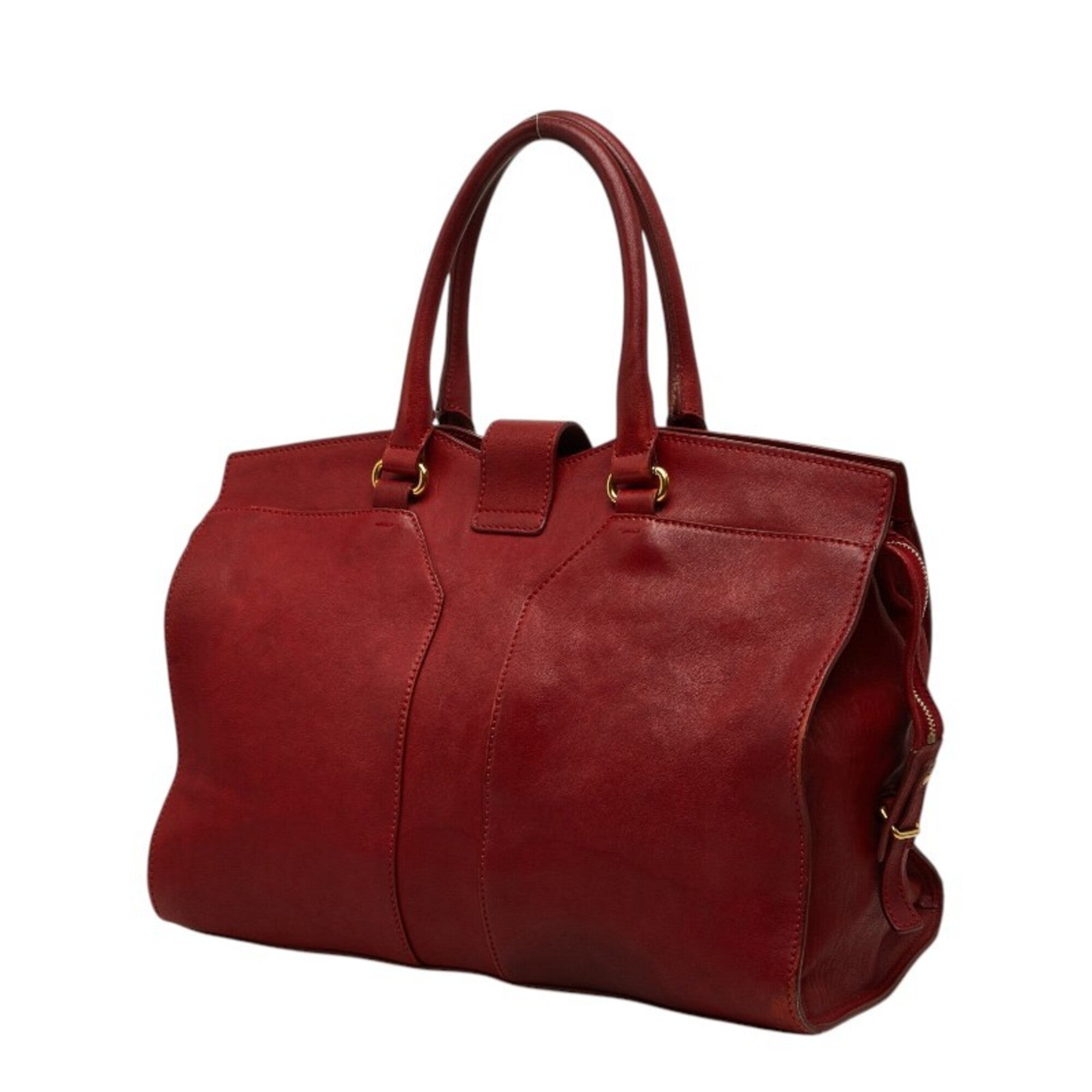 Saint Laurent Red Color Leather Handbag (Pre-Owned)