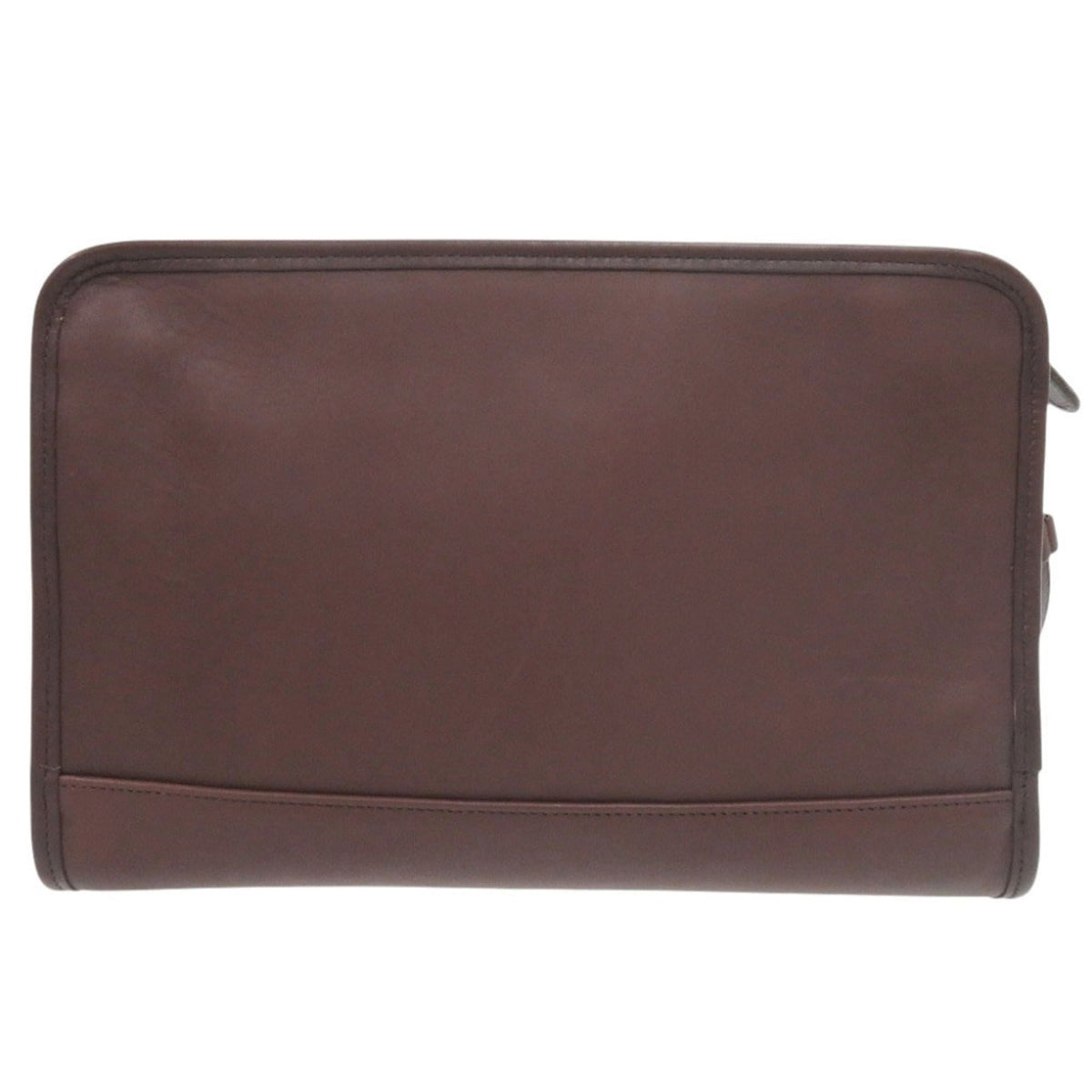 Coach Dark Brown Leather Clutch Bag (Pre-Owned)