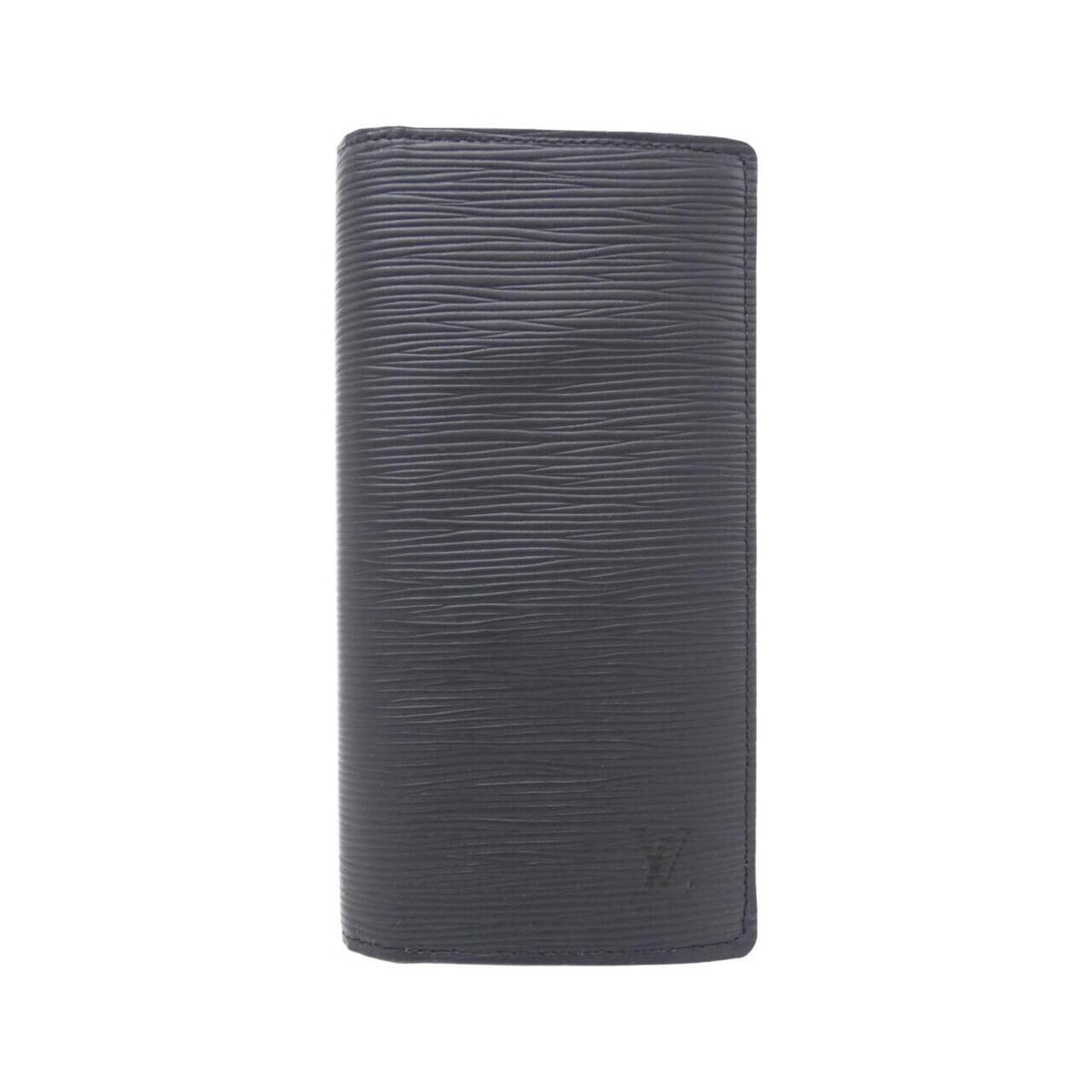 Louis Vuitton Black Blue Leather Long Wallet (Bi-Fold) (Pre-Owned)