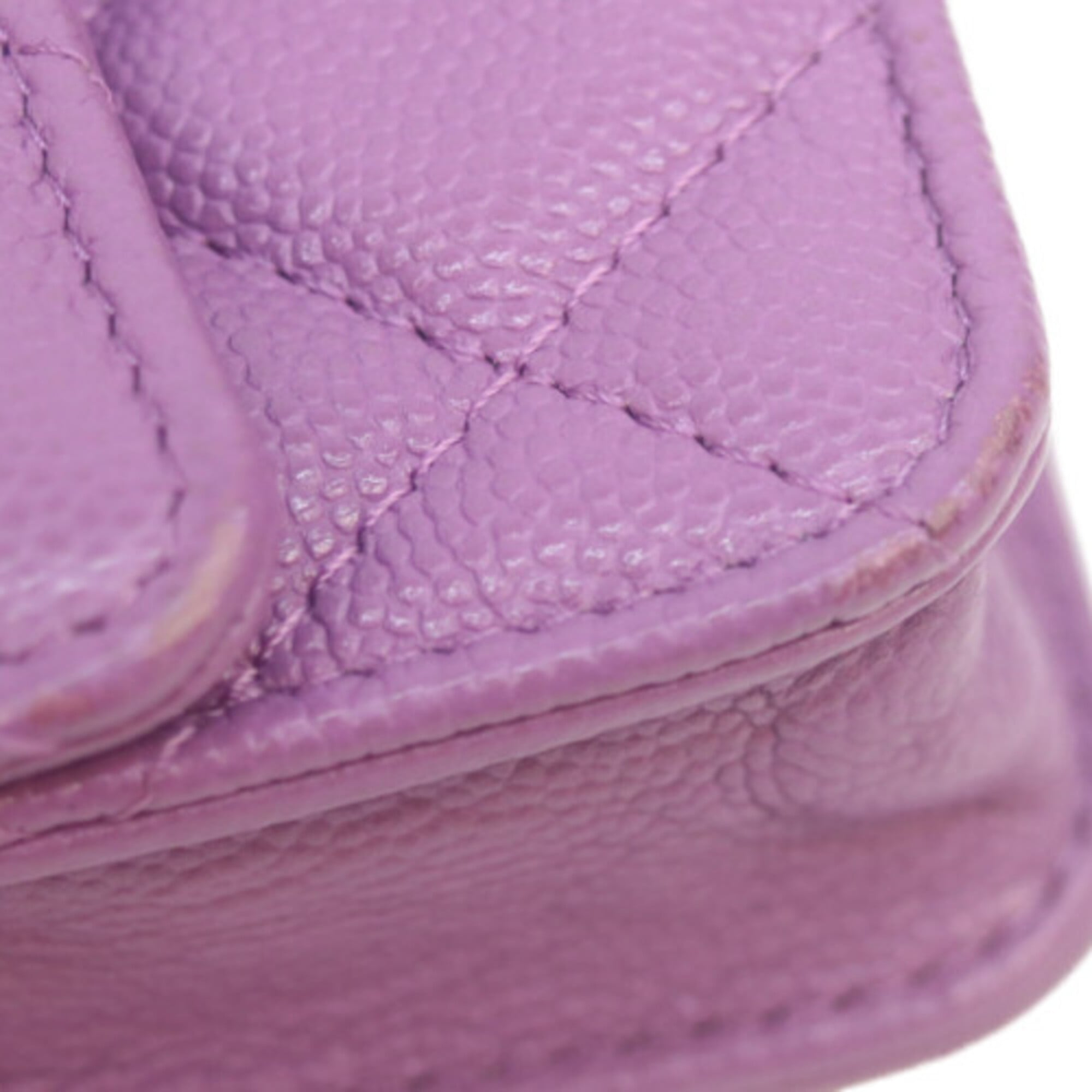 Chanel Purple Grained Calfskin Shoulder Bag (Pre-Owned)
