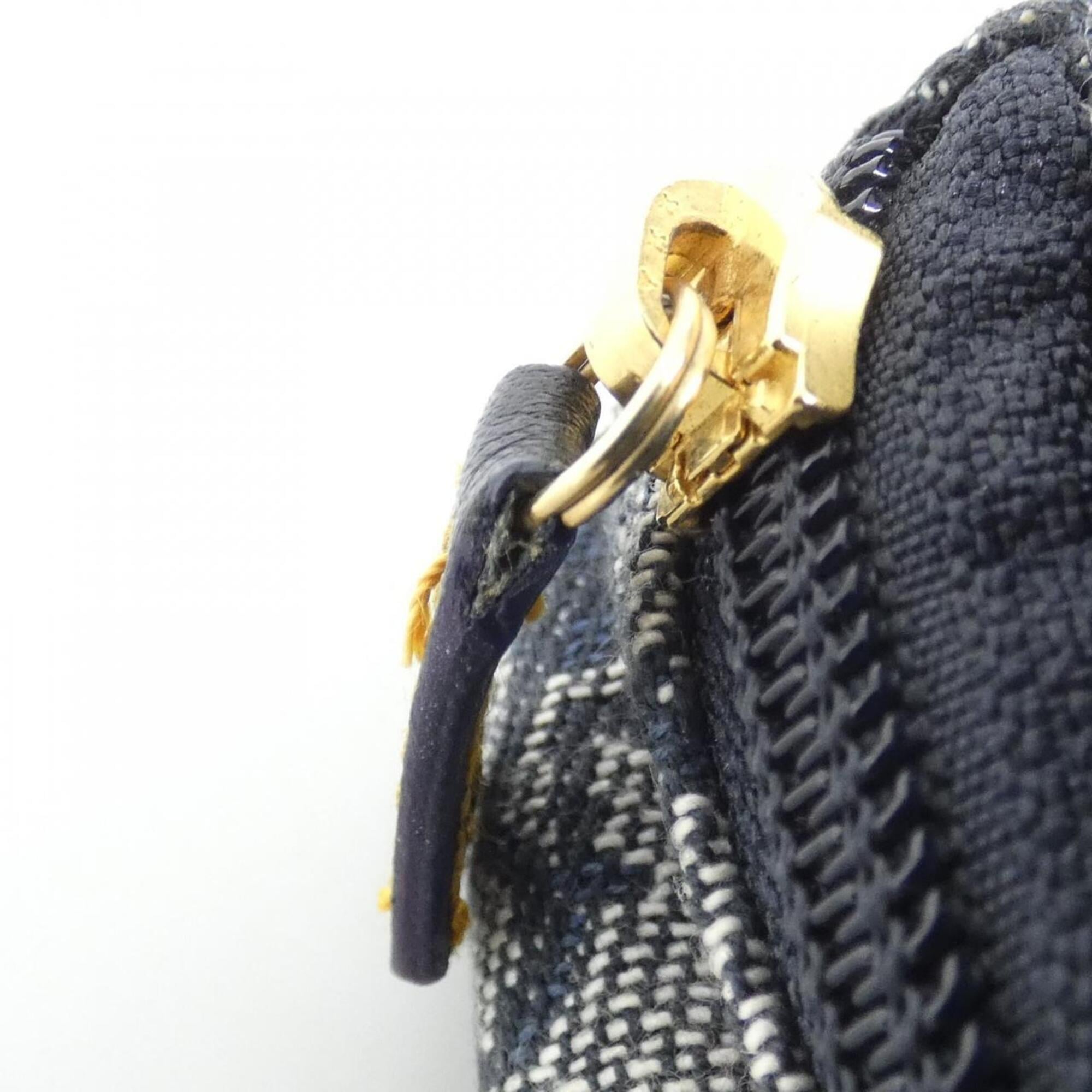Christian Dior Blue Canvas Handbag Pouch (Pre-Owned)