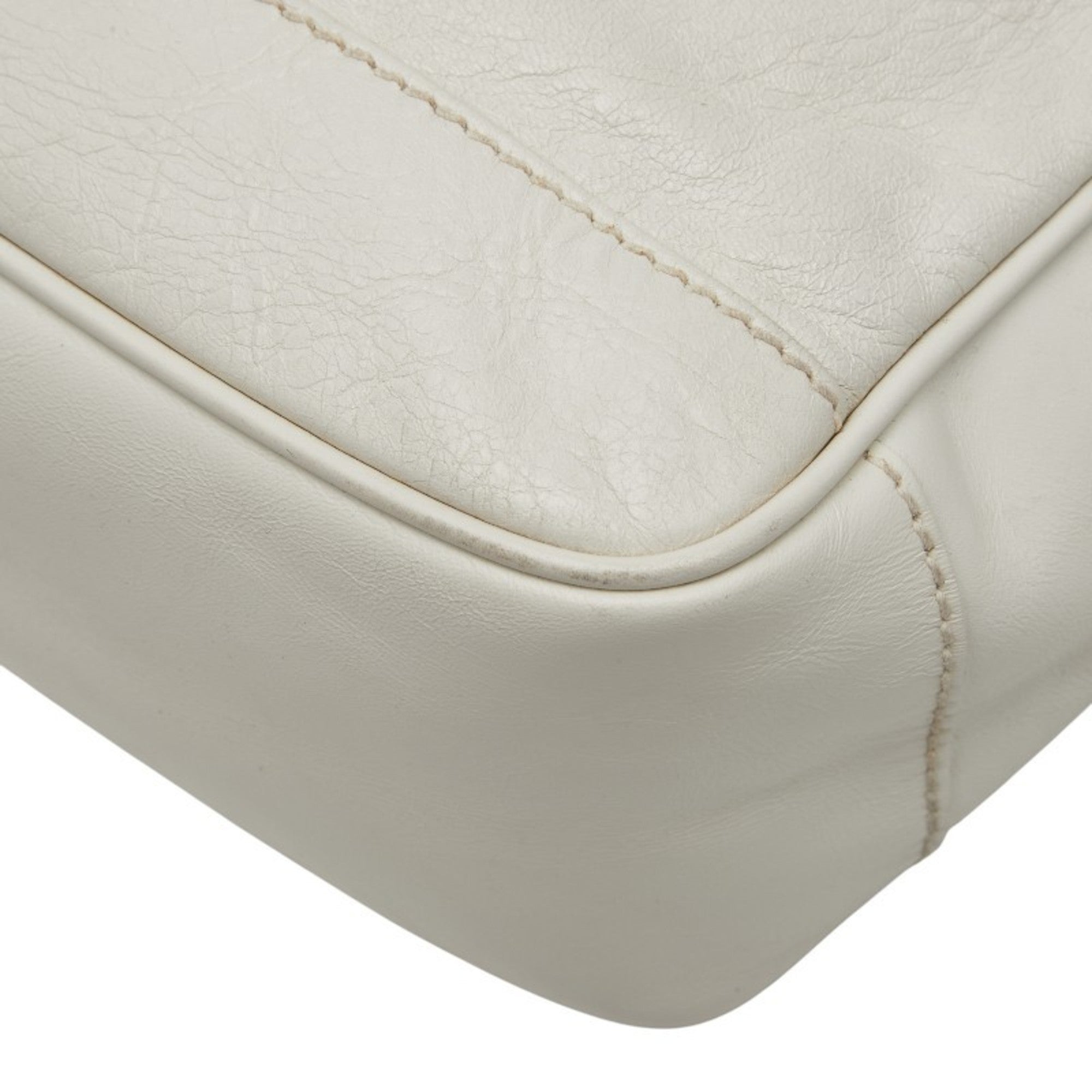 Balenciaga White Leather Shoulder Bag (Pre-Owned)