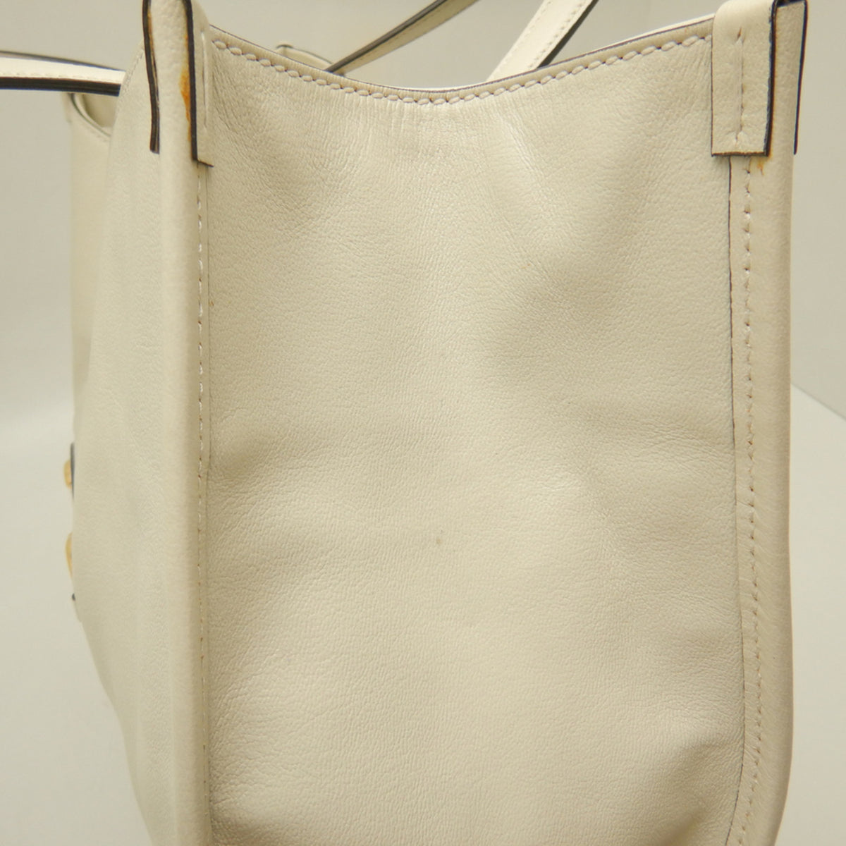 Gucci Horsebit Ivory Leather Tote Bag (Pre-Owned)