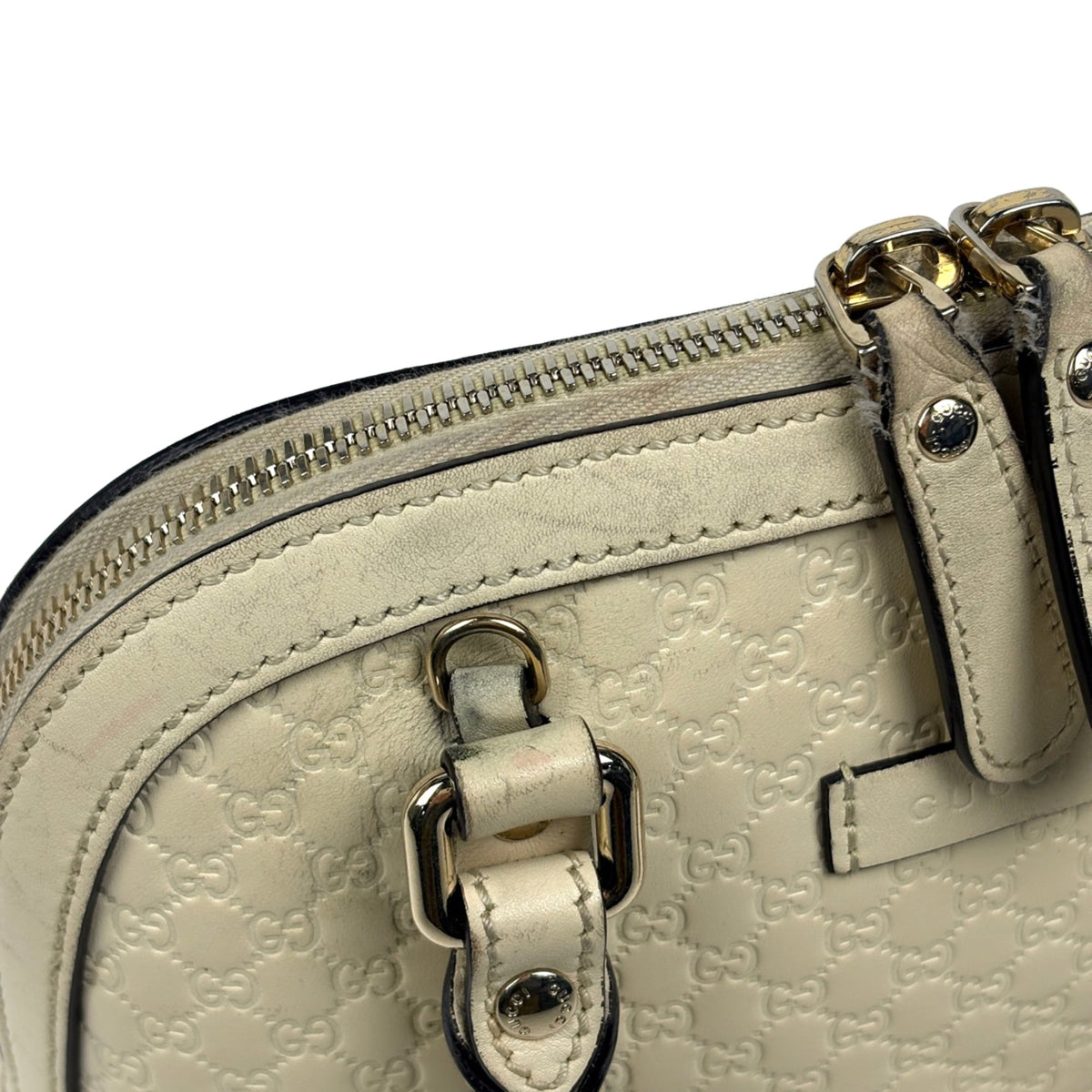 Gucci White Leather Handbag (Pre-Owned)