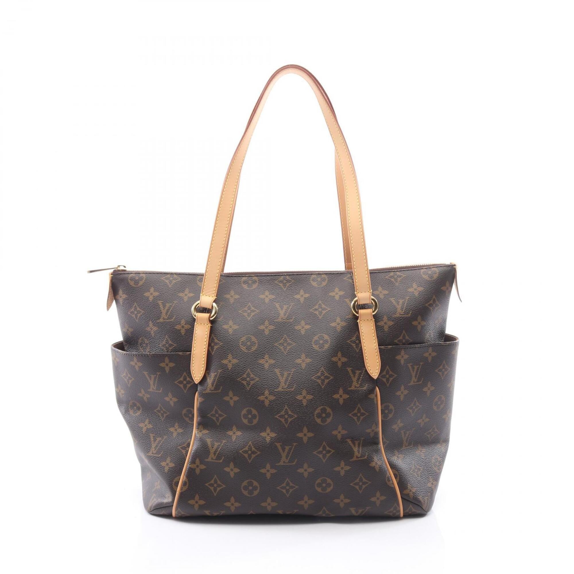 Louis Vuitton Brown Pvc Coated Canvas Leather Handbag Tote Bag (Pre-Owned)