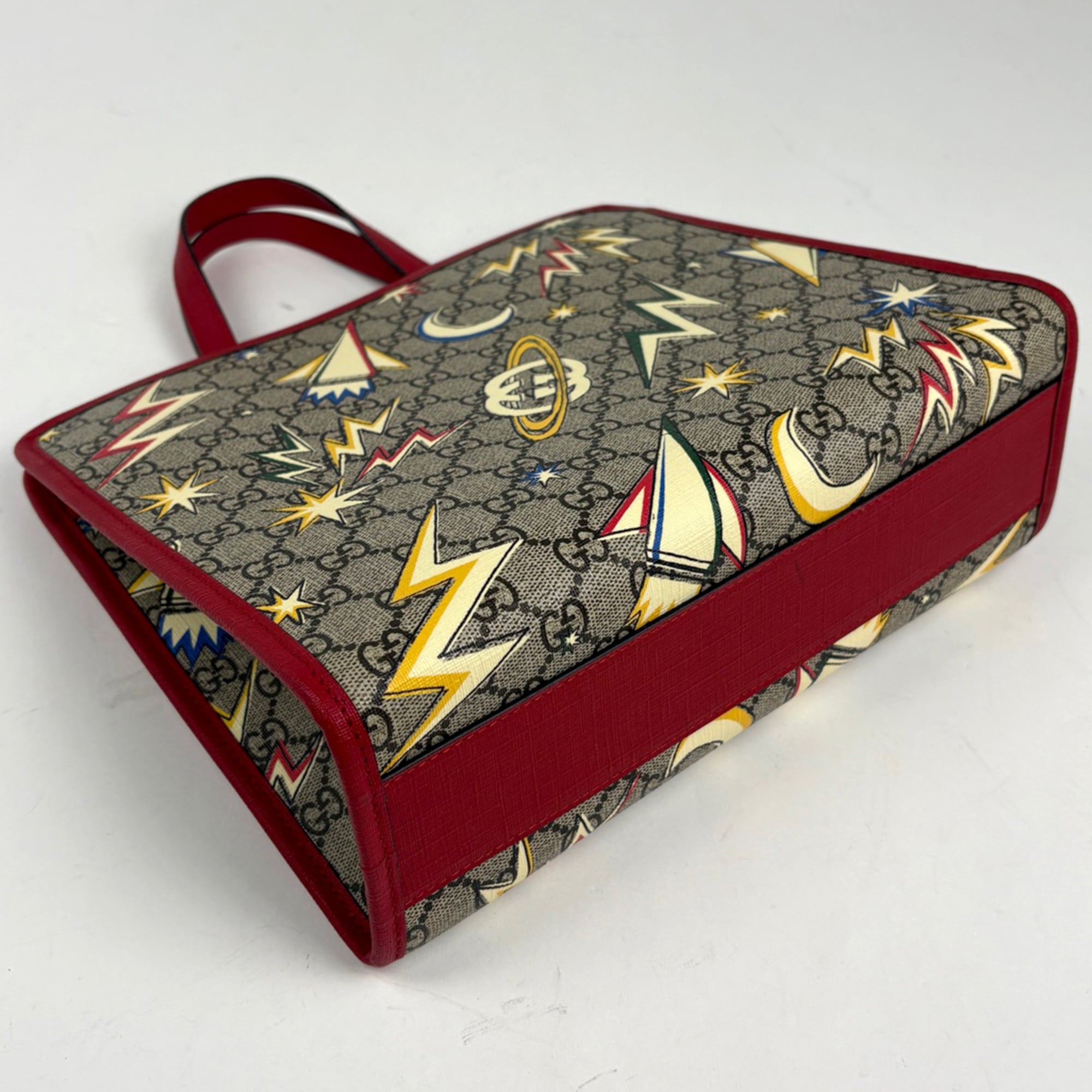 Gucci Coated Canvas Leather Tote Bag (Pre-Owned)