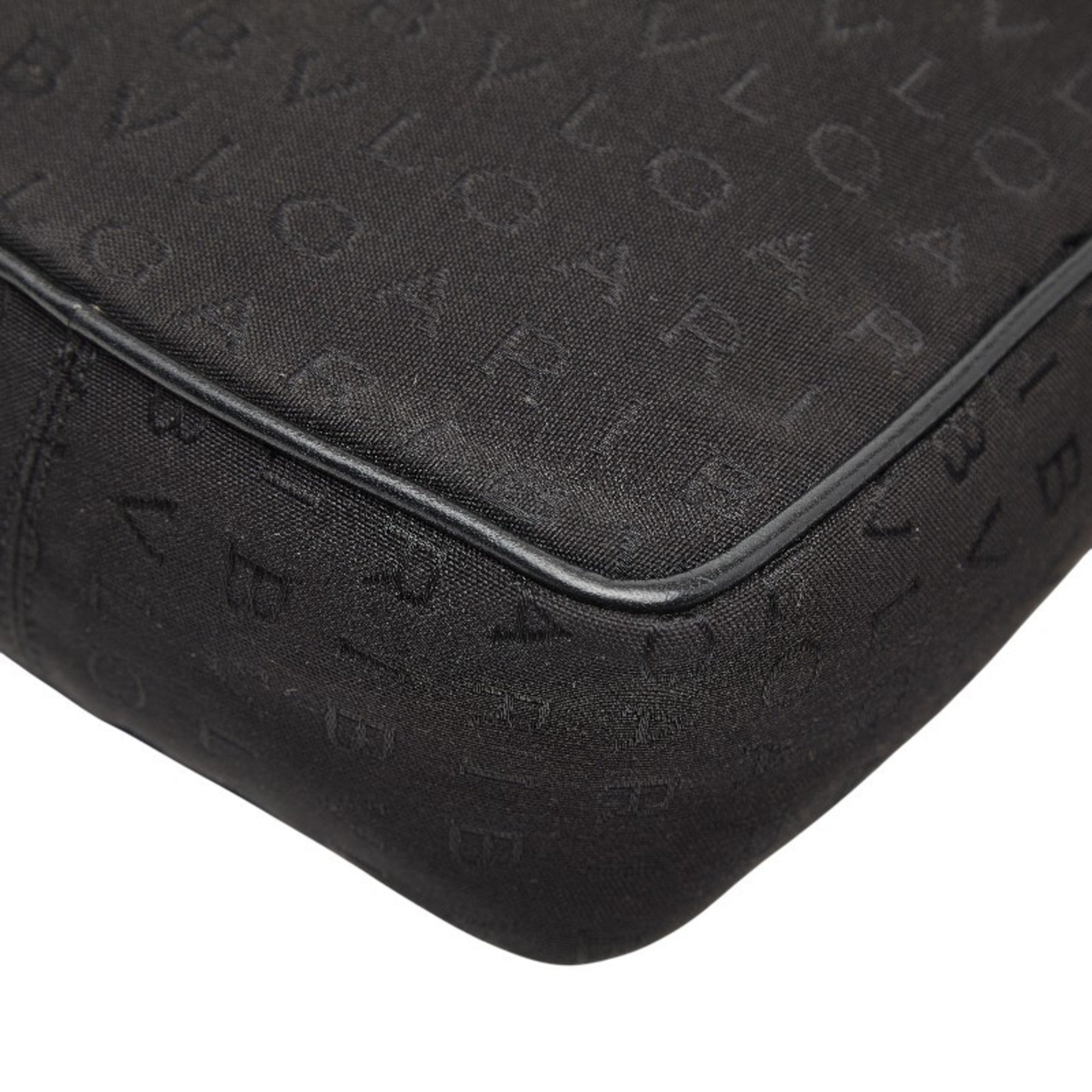 Bvlgari Black Canvas Leather Shoulder Bag (Pre-Owned)