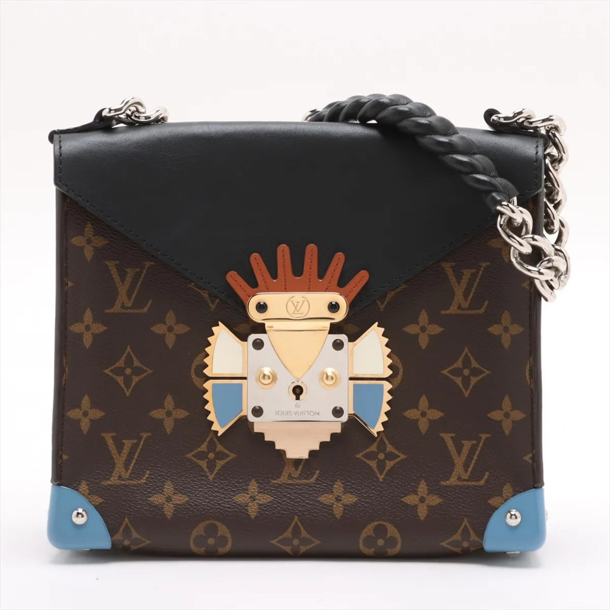 Louis Vuitton Brown Leather Coated Canvas Pochette Shoulder Bag (Pre-Owned)