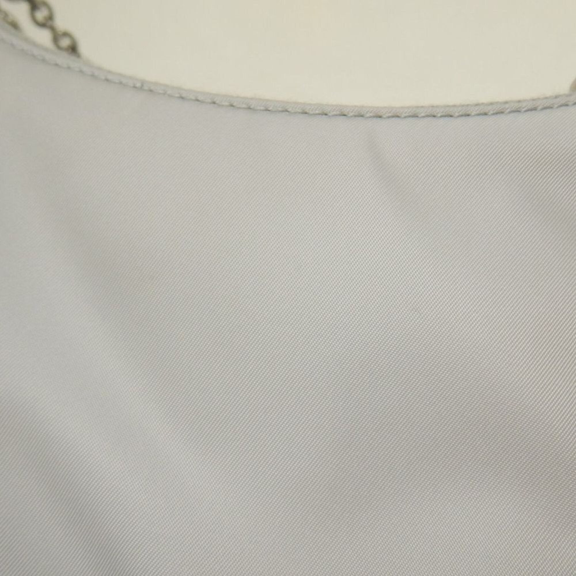 Prada Silver Nylon Shoulder Bag (Pre-Owned)