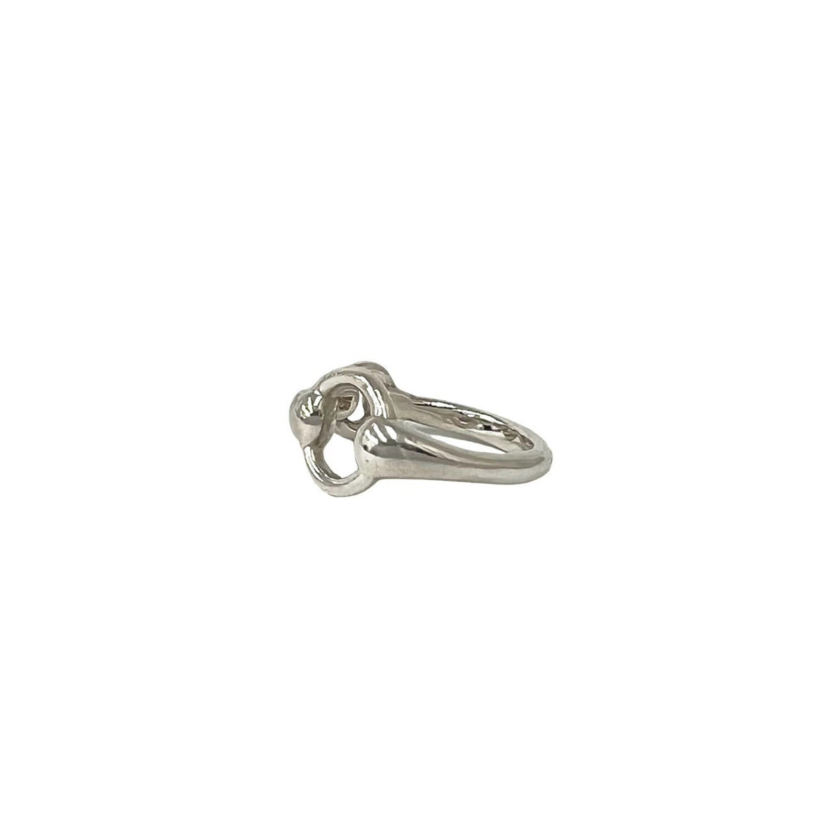 Hermes Silver Silver 925 Band Ring (Pre-Owned)