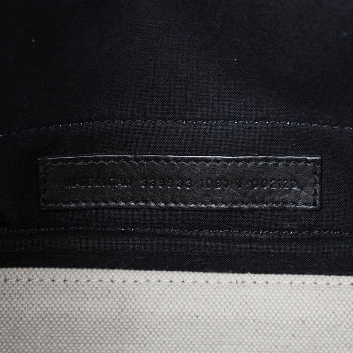 Balenciaga Black Ivory Canvas Leather Handbag Tote Bag (Pre-Owned)