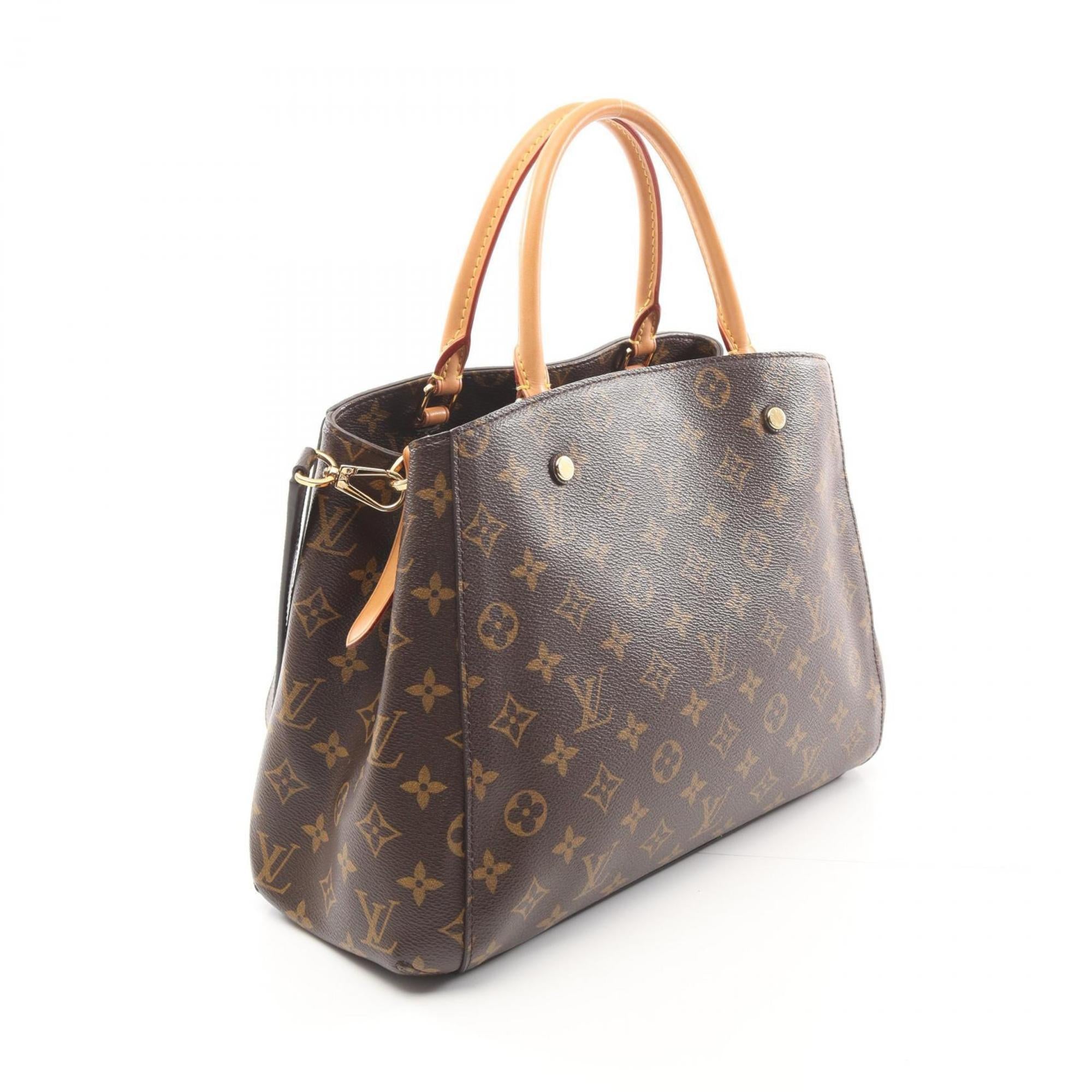 Louis Vuitton Brown Coated Canvas Pvc Monogram Leather Handbag (Pre-Owned)