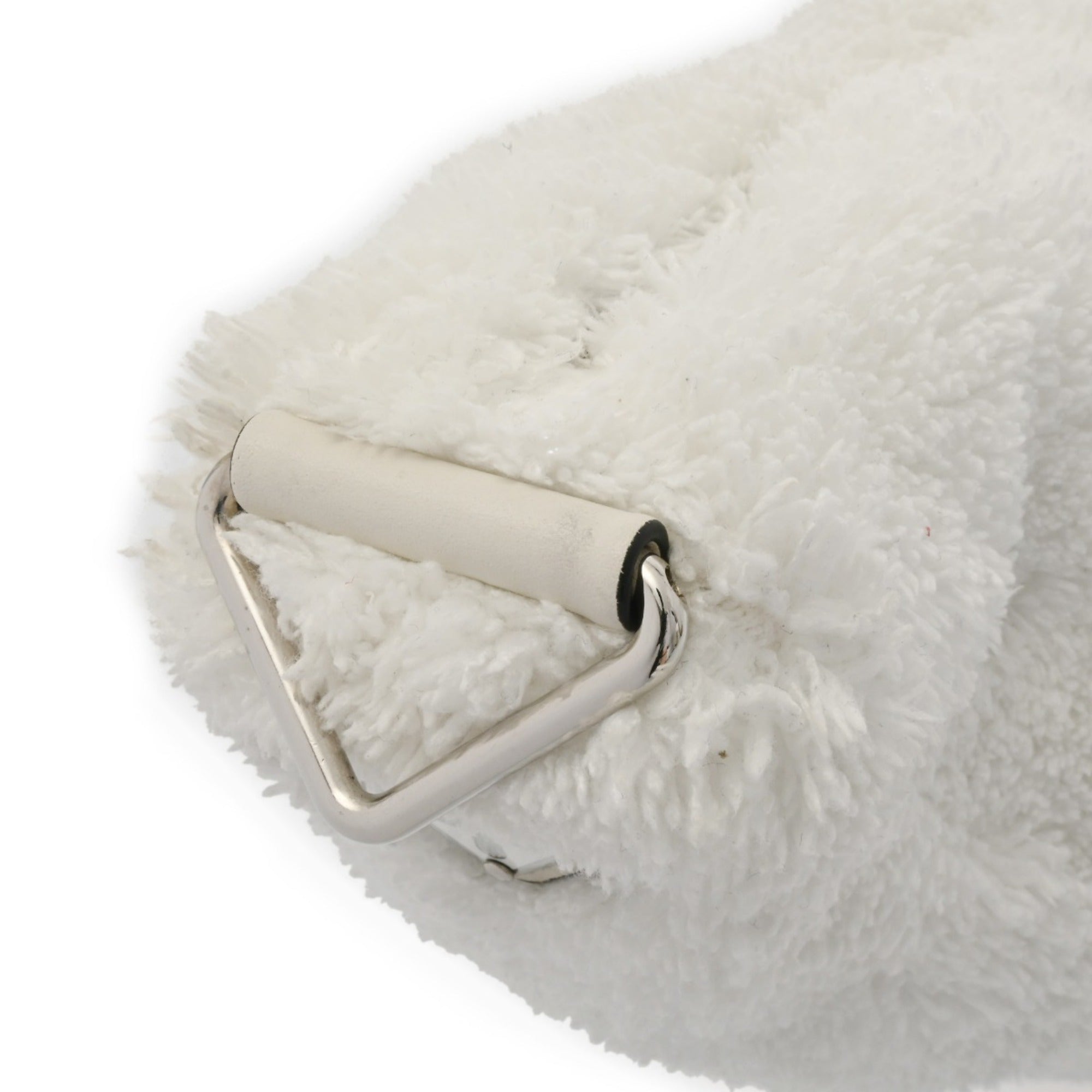 Prada White Pile Fabric Shoulder Bag (Pre-Owned)