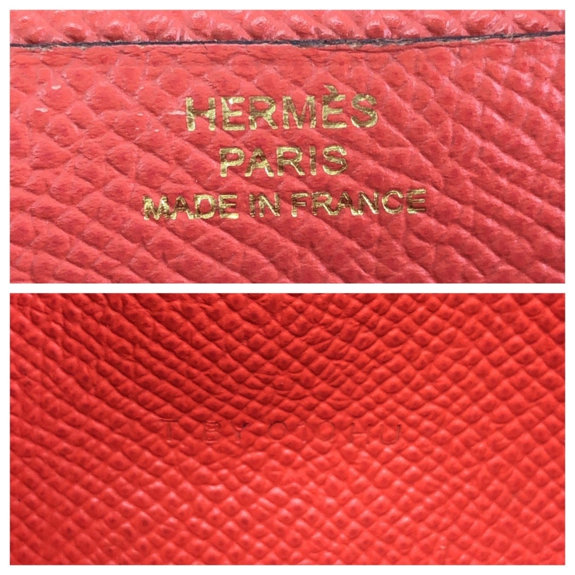 Hermes Orange Epsom Leather Long Wallet (Bi-Fold) (Pre-Owned)