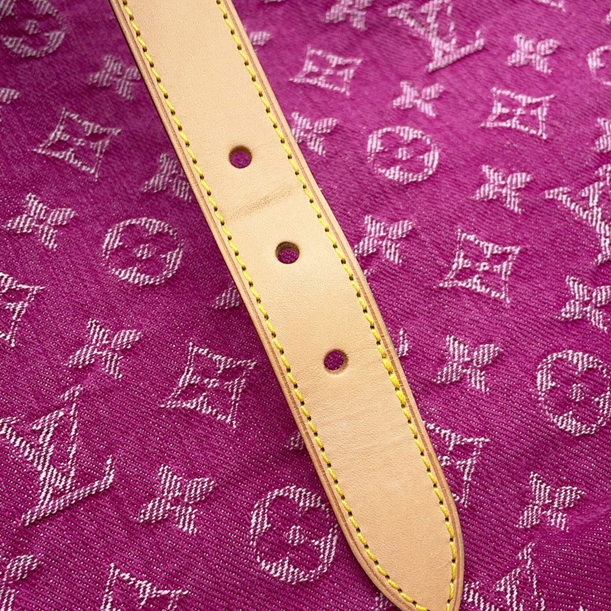 Louis Vuitton Fuchsia Monogram Denim Handbag Shoulder Bag (Pre-Owned)