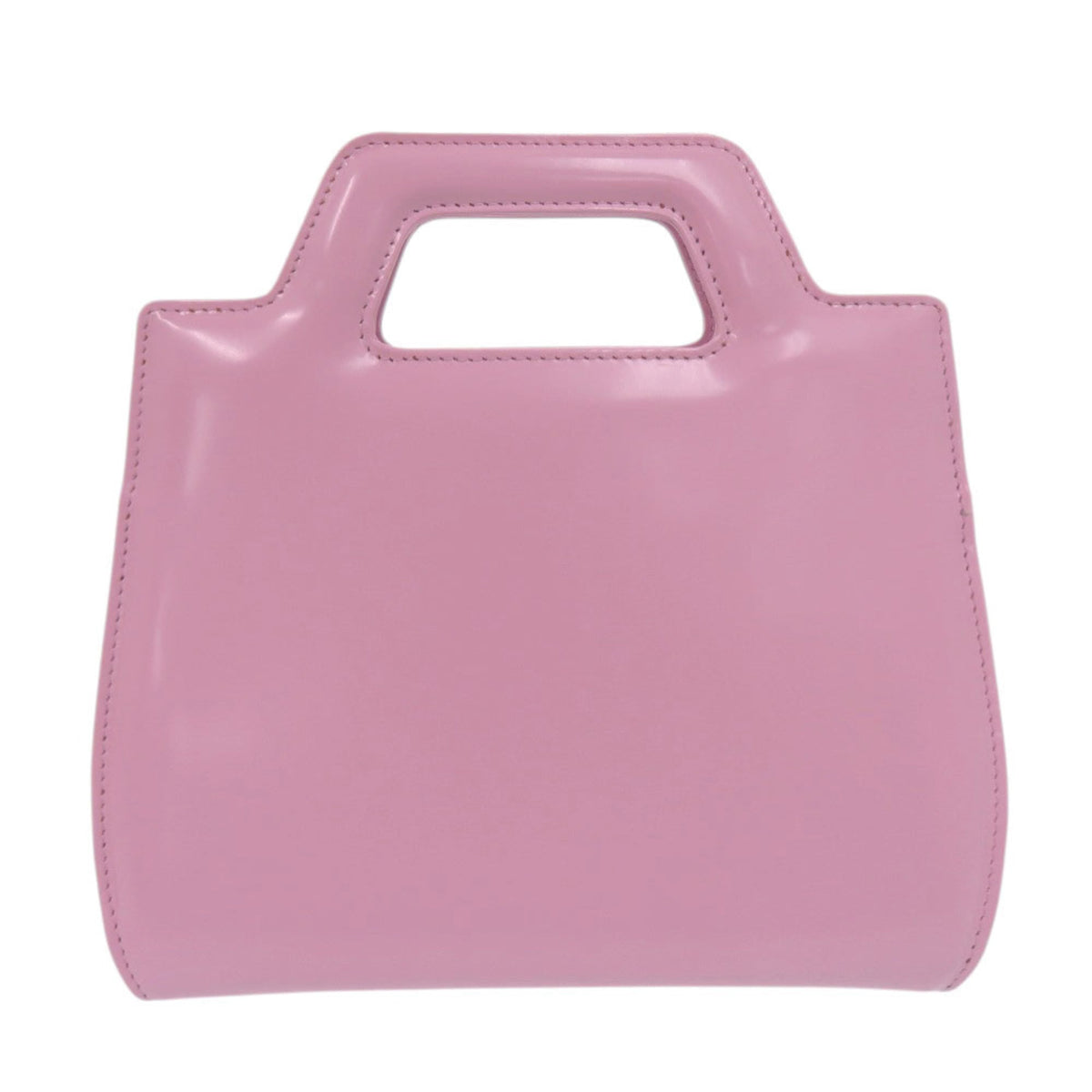 Salvatore Ferragamo Gancini Pink Patent Leather Handbag Shoulder Bag (Pre-Owned)