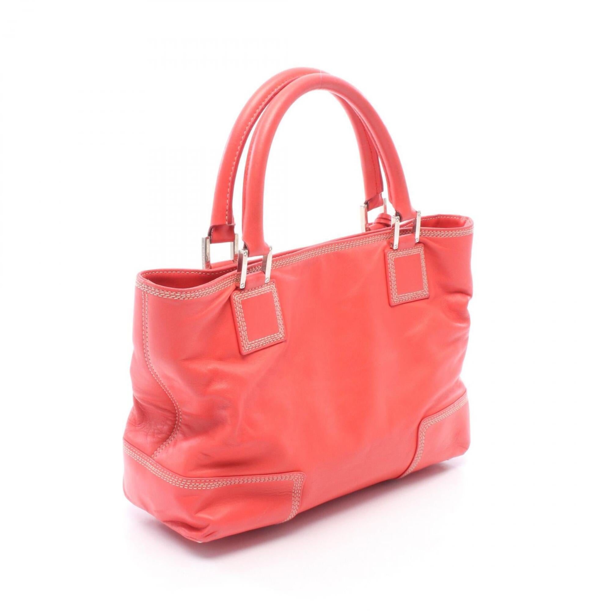 Loewe Red Color Leather Handbag (Pre-Owned)