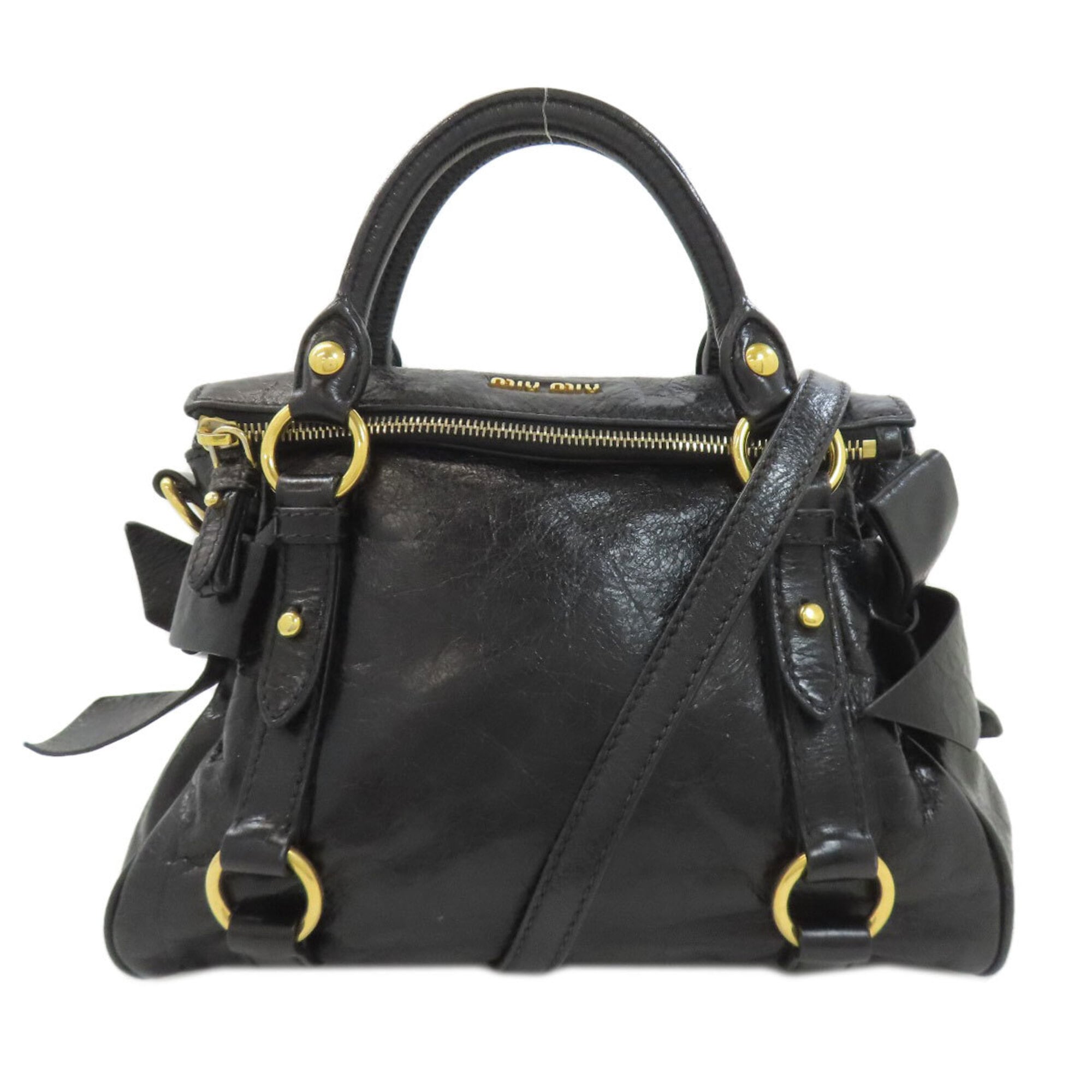 Miu Miu Black Leather Handbag (Pre-Owned)