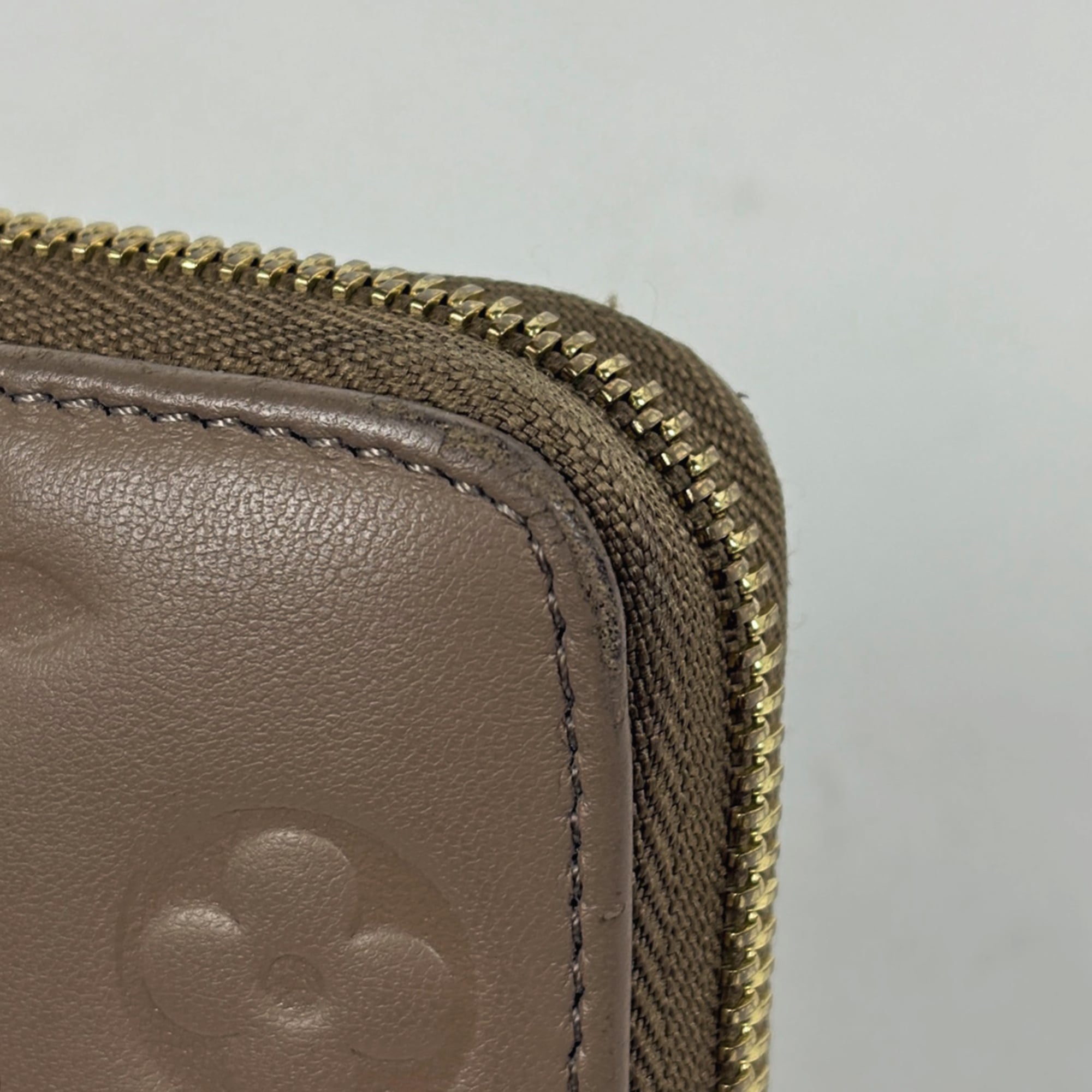 Louis Vuitton Monogram Taupe Leather Long Wallet (Bi-Fold) (Pre-Owned)