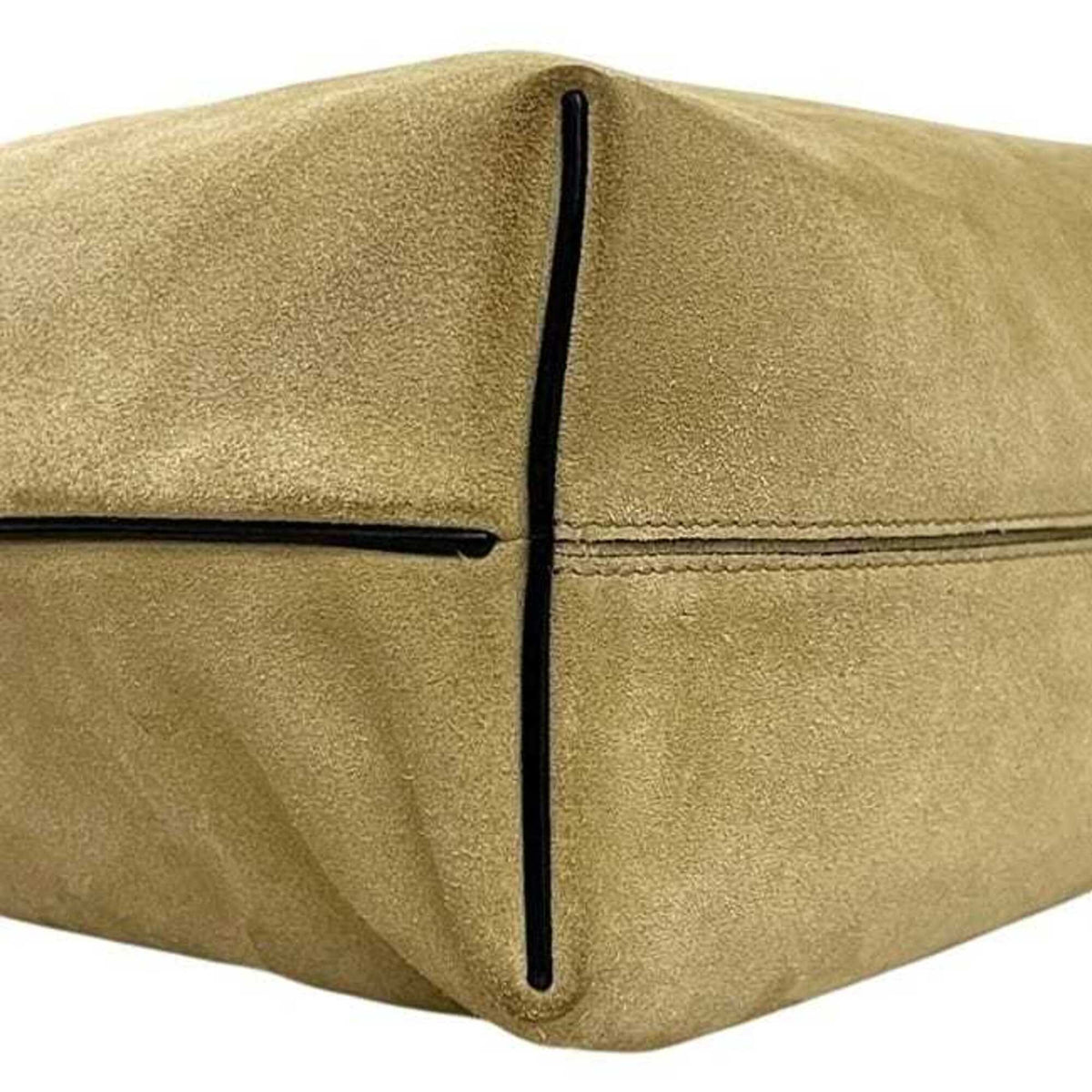 Loewe Beige Dark Brown Suede Leather Shoulder Bag (Pre-Owned)