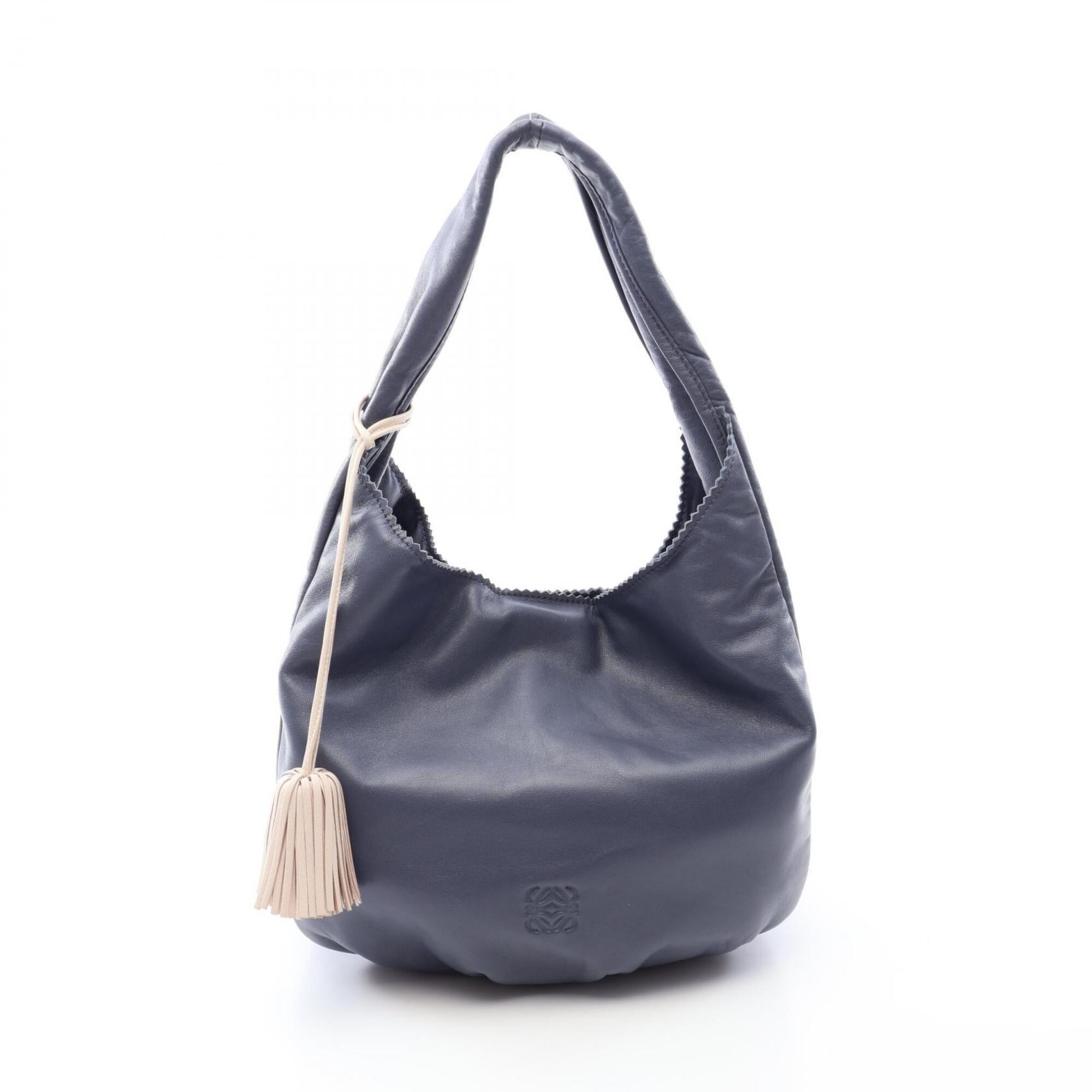Loewe Blue Leather Handbag Shoulder Bag (Pre-Owned)