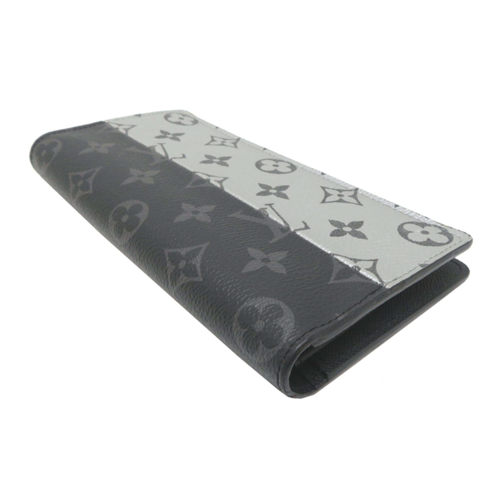 Louis Vuitton Black Gray Long Wallet (Bi-Fold) (Pre-Owned)