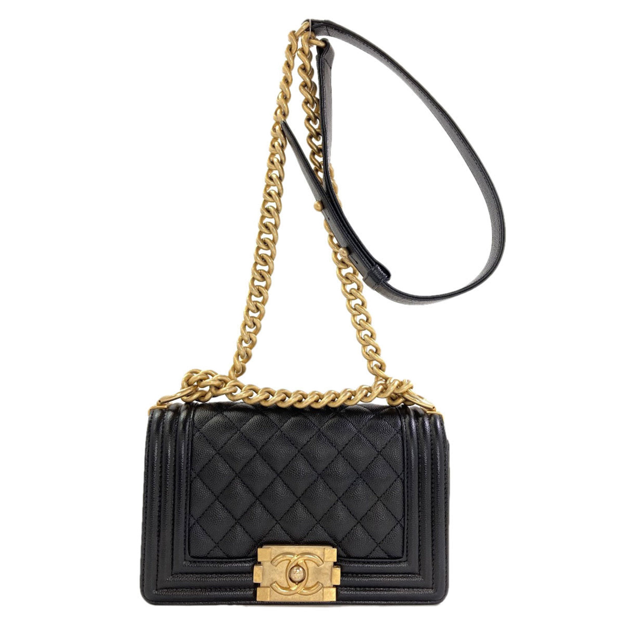 Chanel Black Leather Shoulder Bag (Pre-Owned)