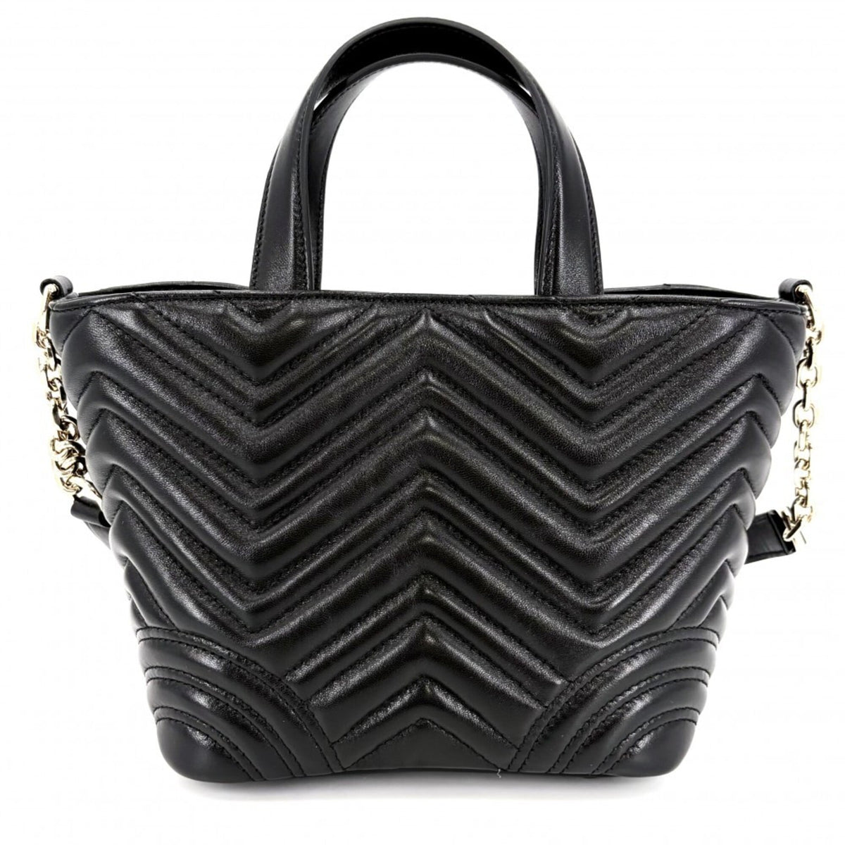 Gucci Black Leather Handbag Shoulder Bag (Pre-Owned)