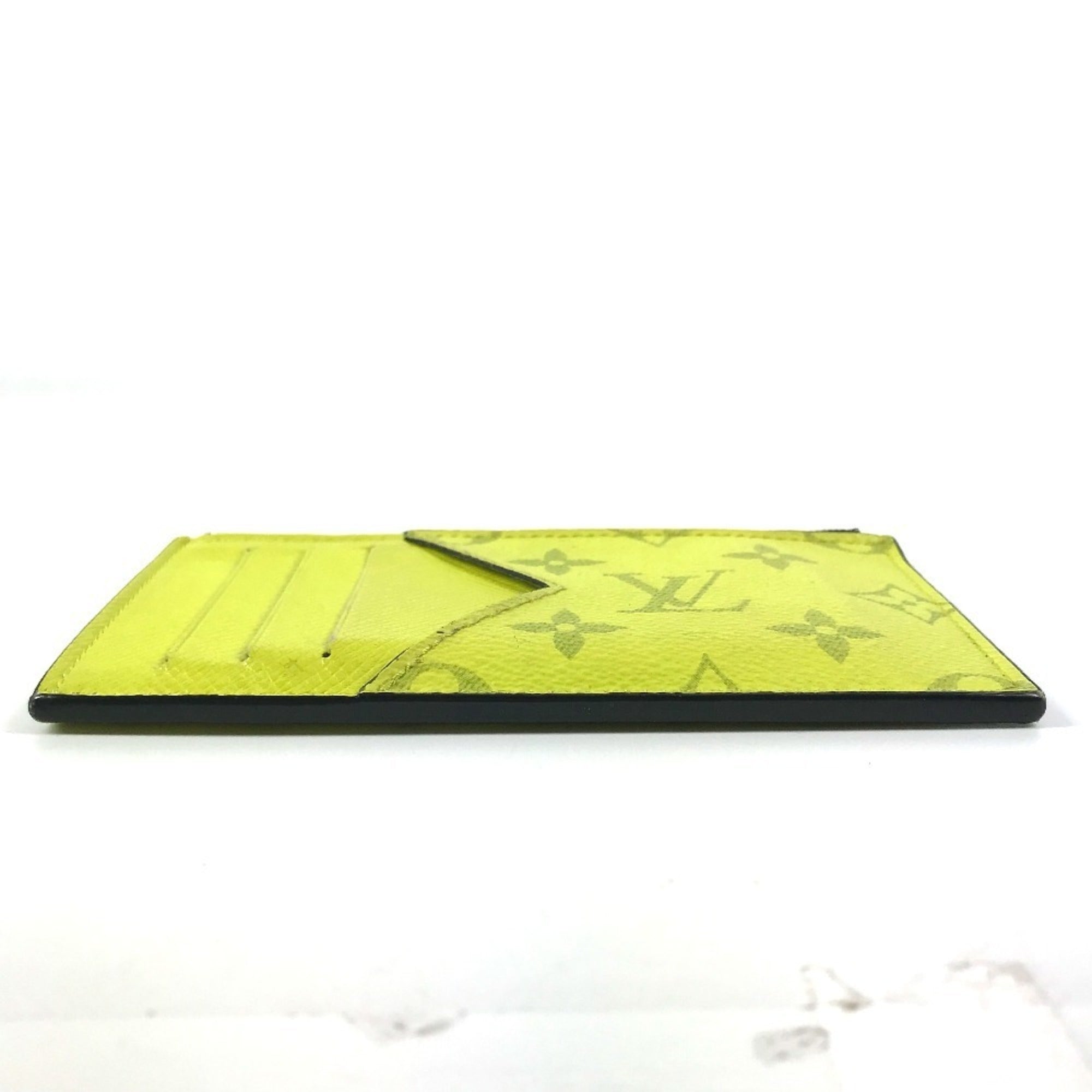 Louis Vuitton Taiga Yellow Taiga Leather Monogram Coin Purse/Coin Case (Pre-Owned)