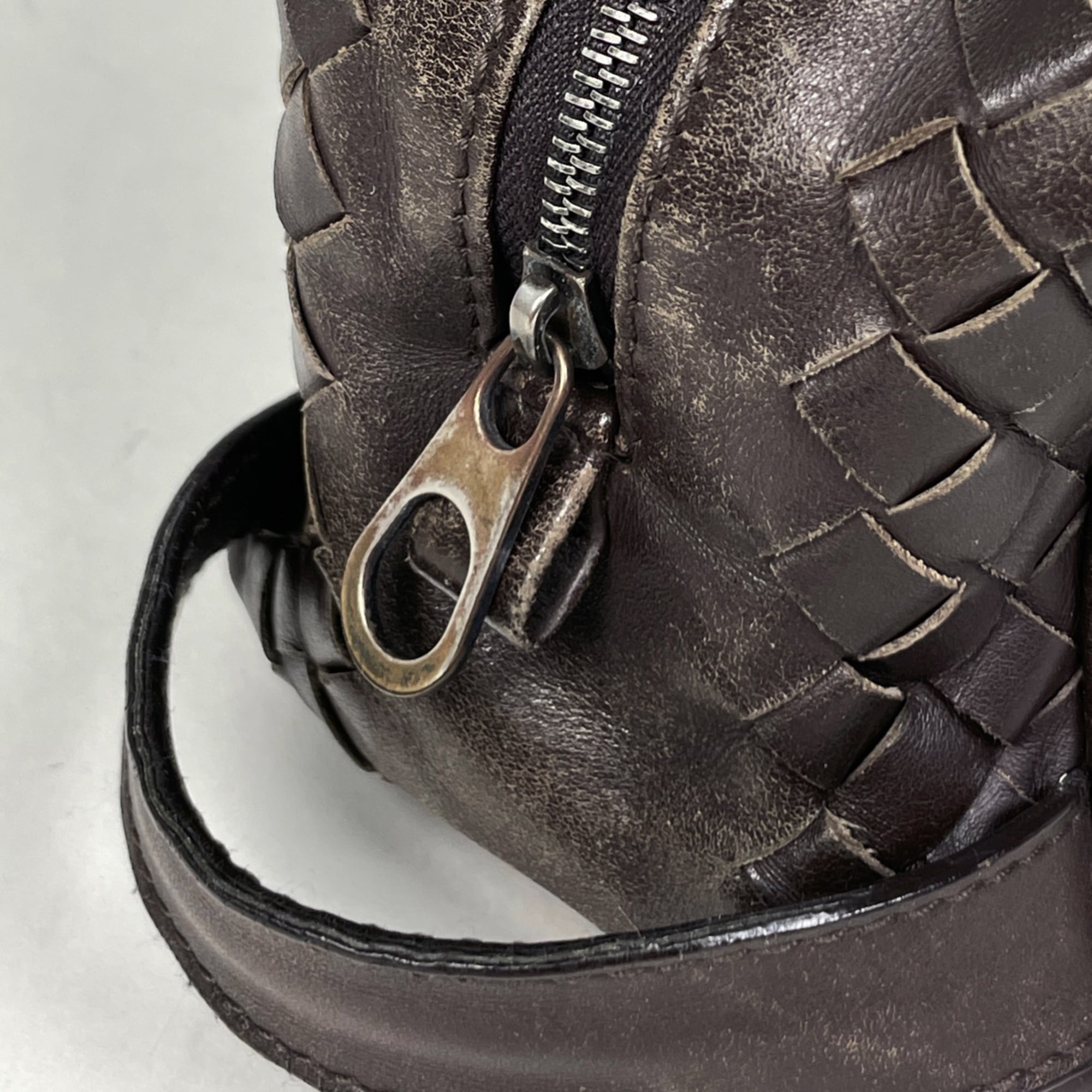 Bottega Veneta Intrecciato Brown Leather Handbag (Pre-Owned)