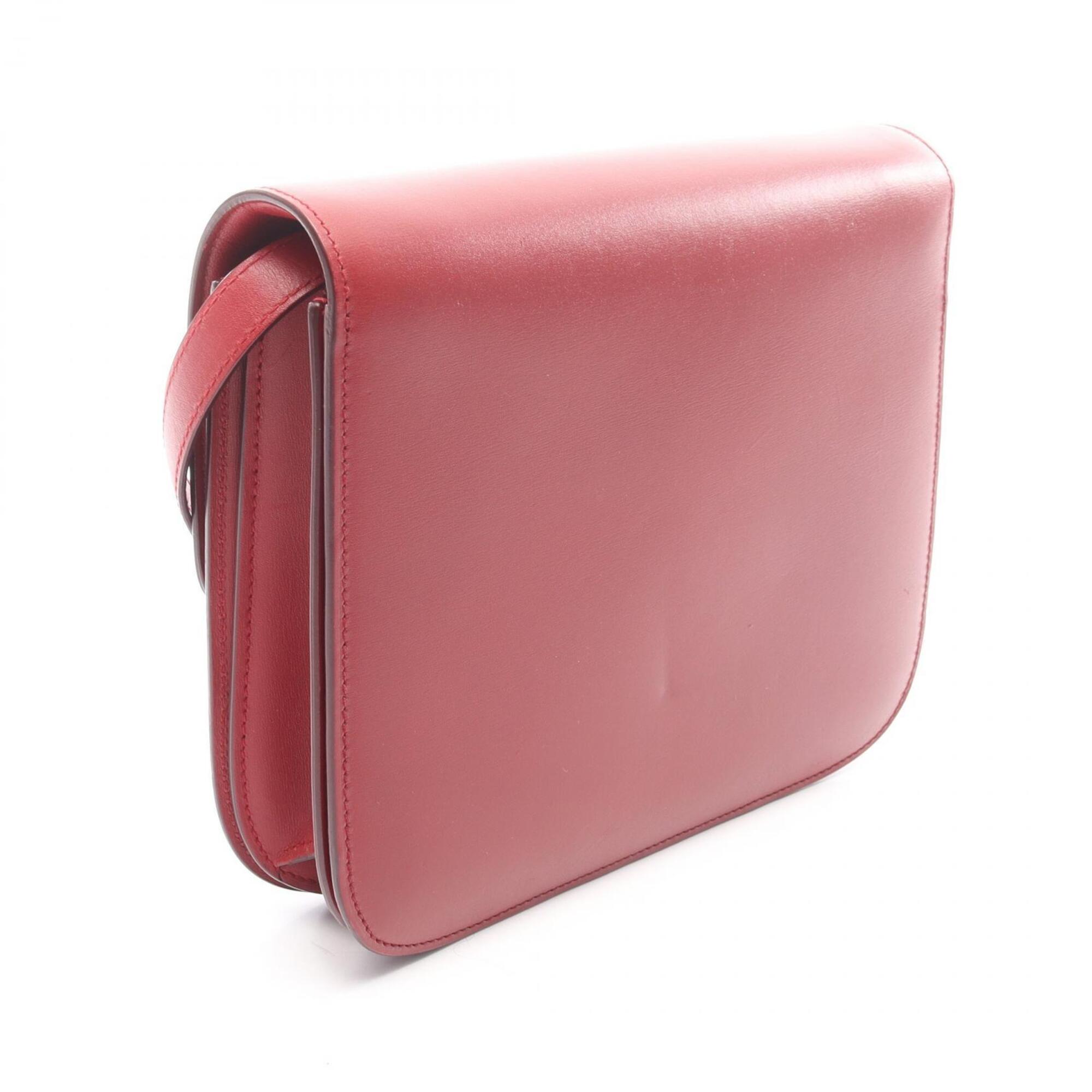 Celine Red Color Leather Handbag Shoulder Bag (Pre-Owned)