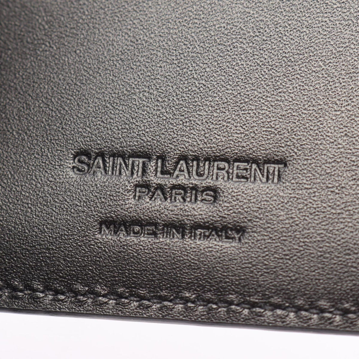 Saint Laurent Black Leather Wallet (Bi-Fold) (Pre-Owned)