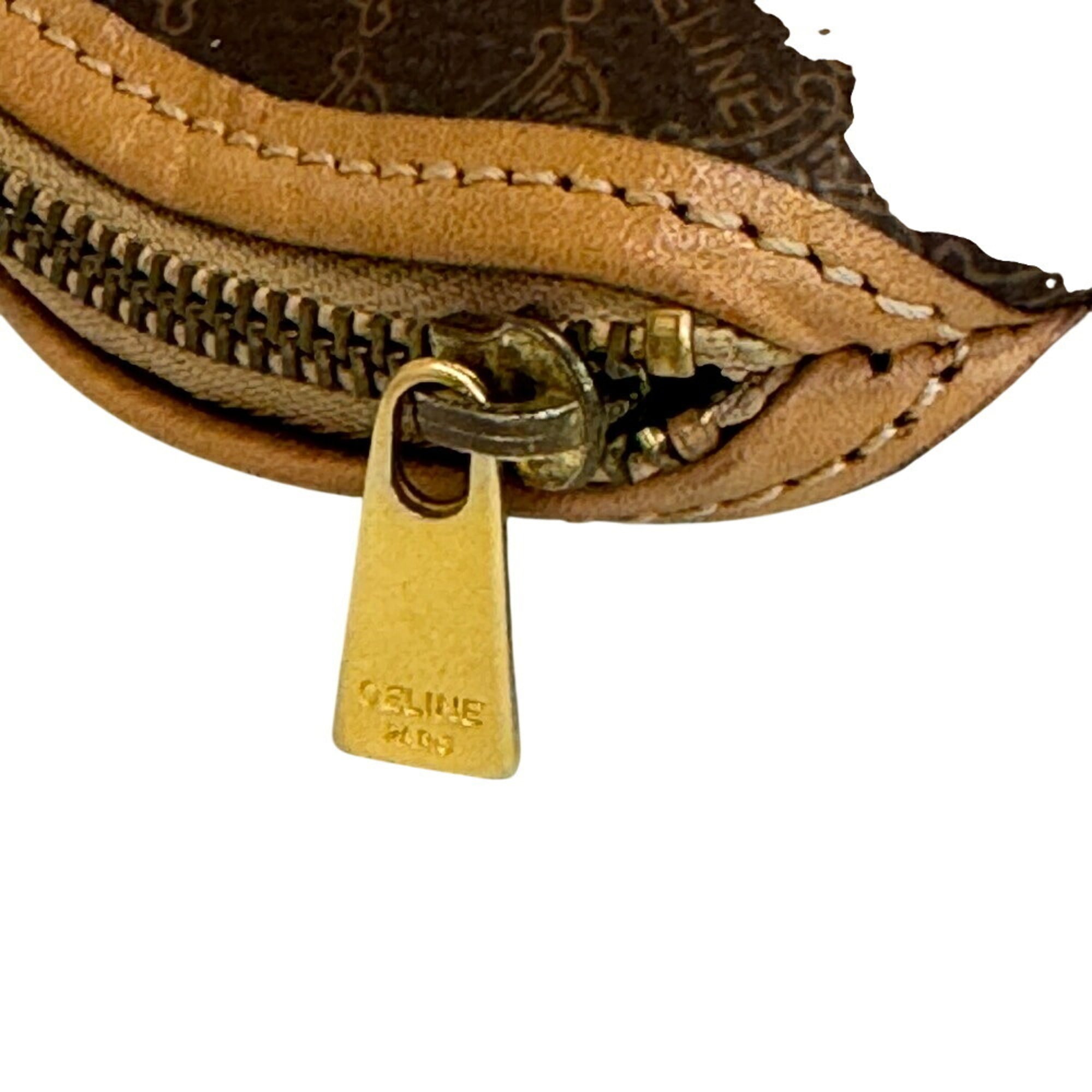 Celine Brown Leather Pouch Vanity Bag (Pre-Owned)