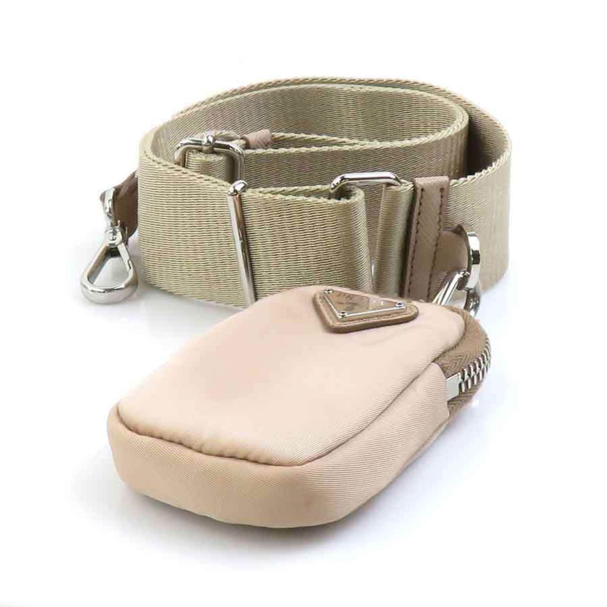 Prada Beige Nylon Shoulder Bag (Pre-Owned)