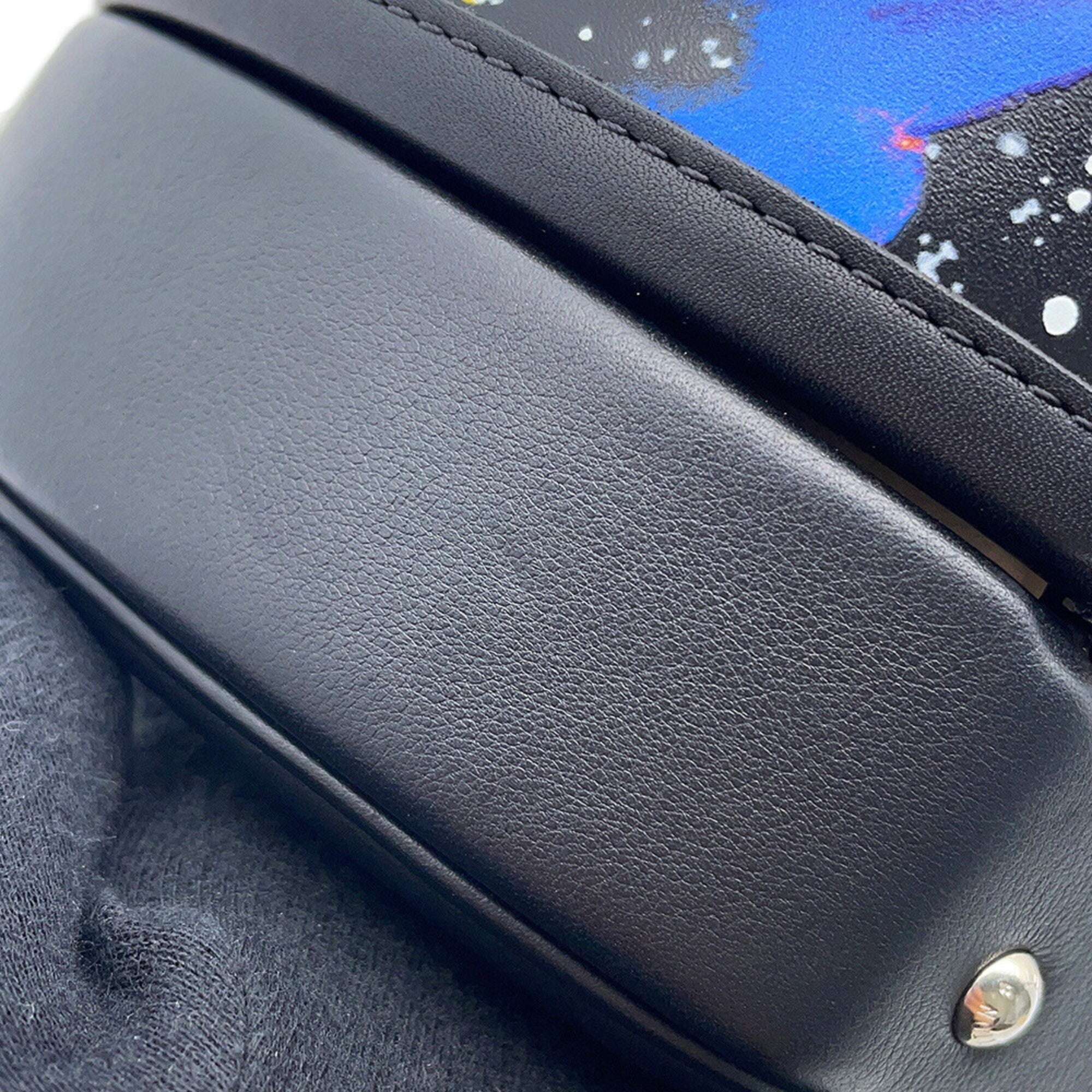 Louis Vuitton Multi-Color Noir Leather Handbag Shoulder Bag (Pre-Owned)