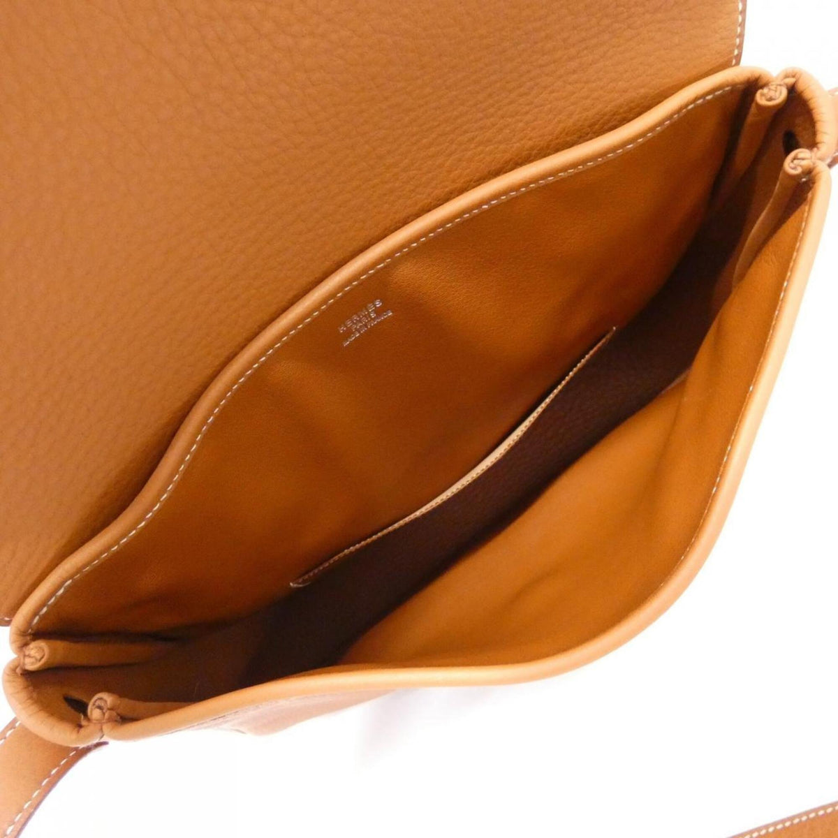 Hermes Brown Etrusque Taurillon Clemence Leather Shoulder Bag (Pre-Owned)
