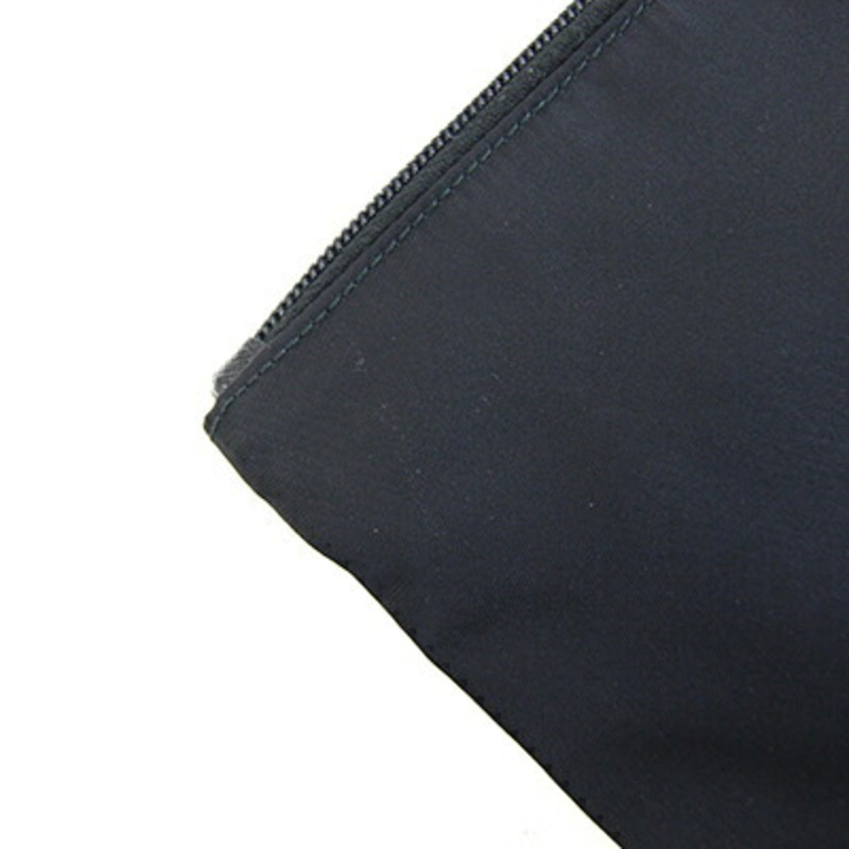 Prada Black Navy Nylon Leather Clutch Bag Handbag (Pre-Owned)