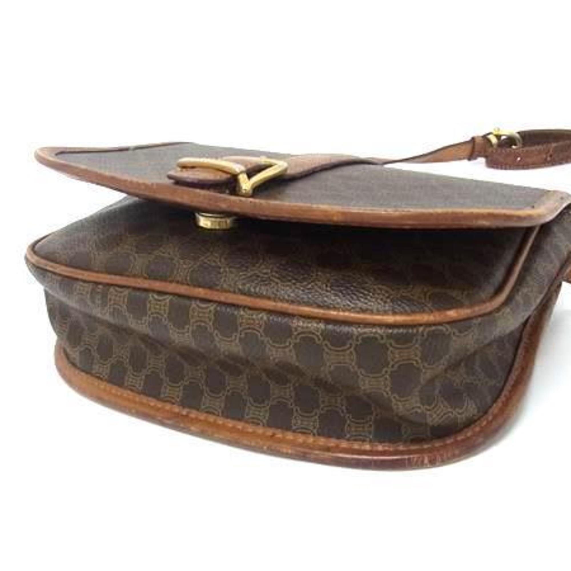Celine Brown Pvc Leather Pochette Shoulder Bag (Pre-Owned)